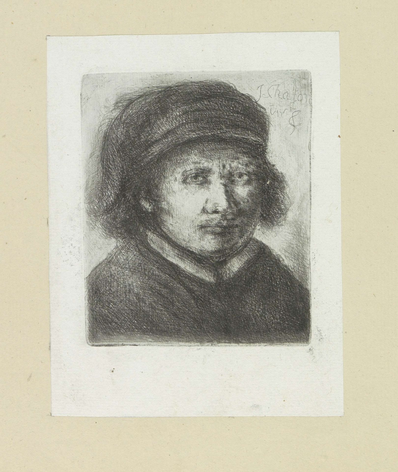 Volwassen man, naar rechts by Jan Chalon
