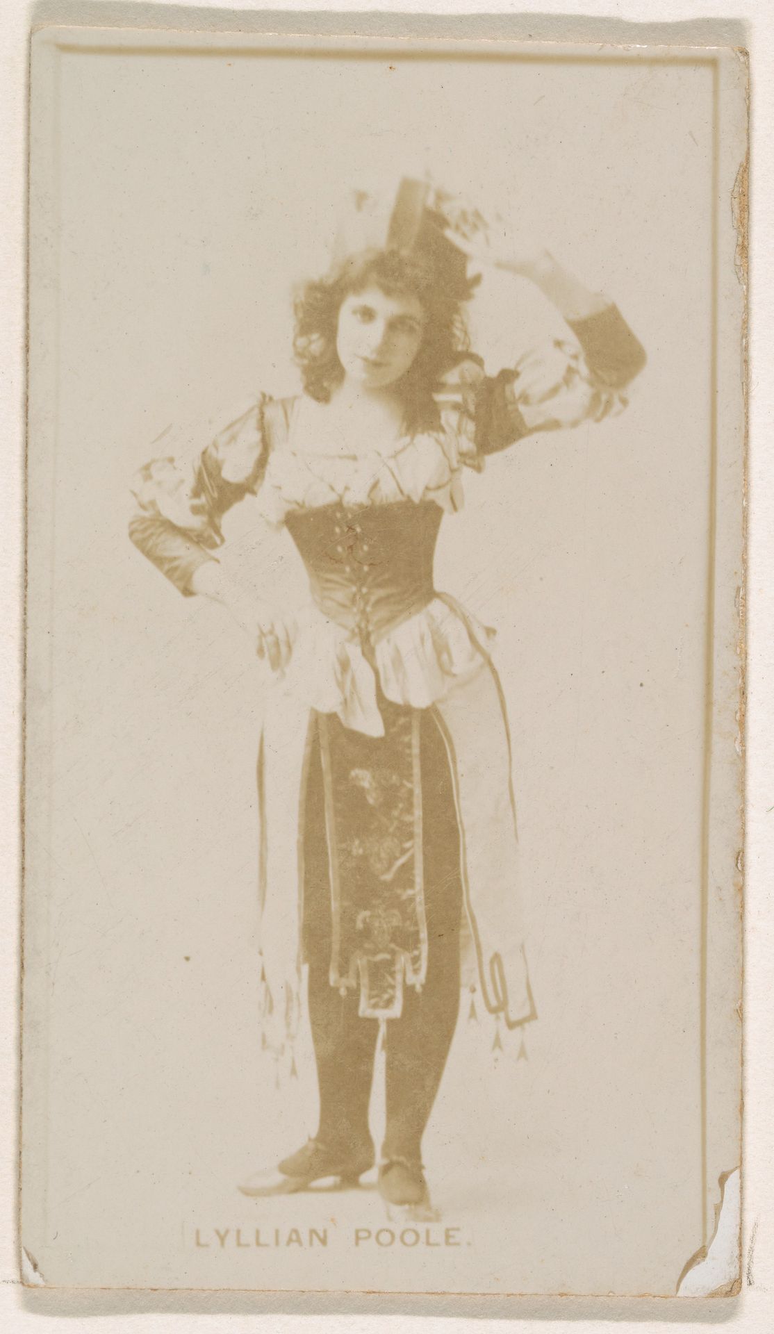 Lyllian Poole, from the Actresses series (N245) issued by Kinney Brothers to promote Sweet Caporal Cigarettes by Kinney Brothers Tobacco Company