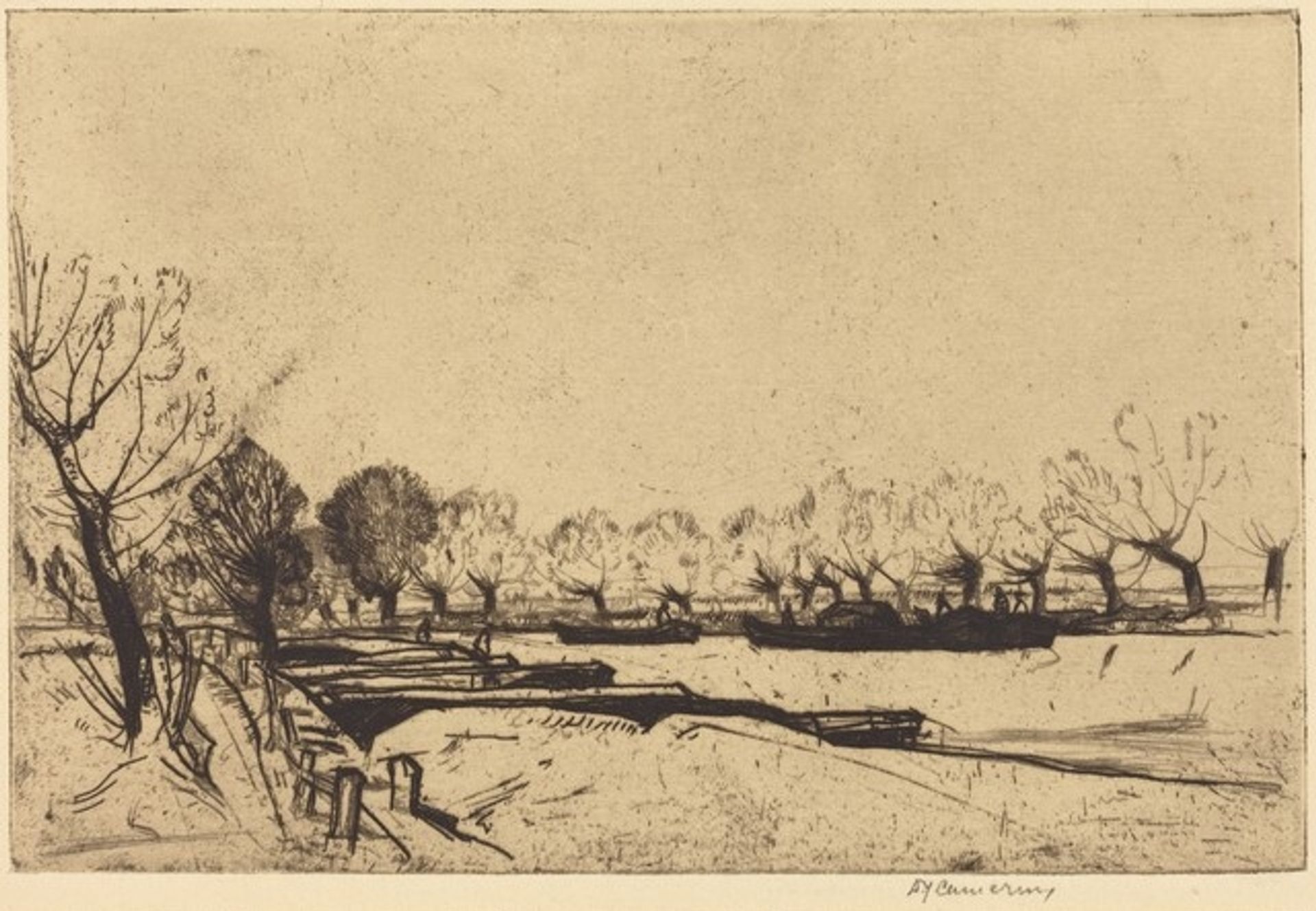The Lea, above Ware by David Young Cameron