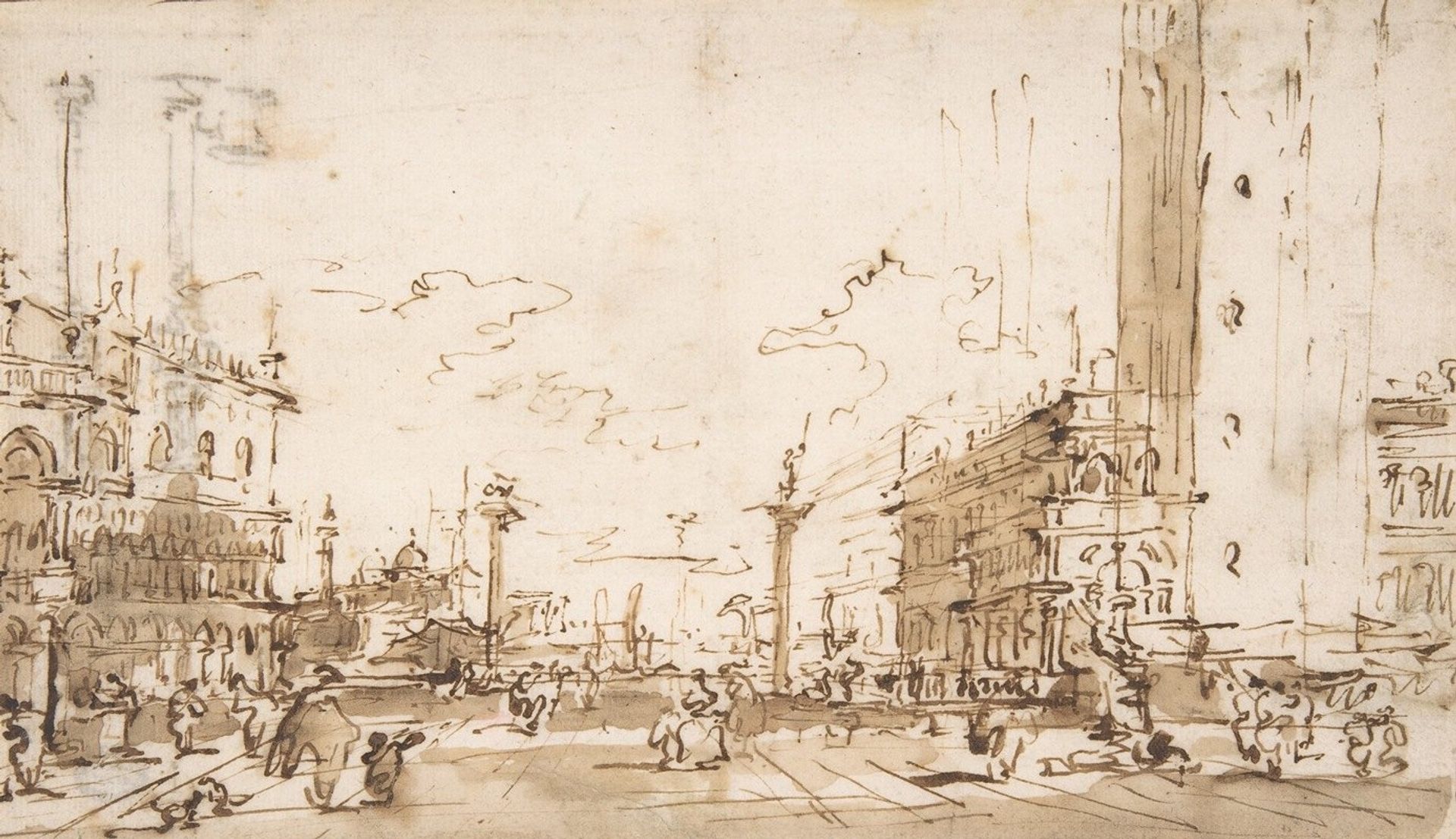 The Piazzetta, Looking Toward San Giorgio Maggiore by Francesco Guardi
