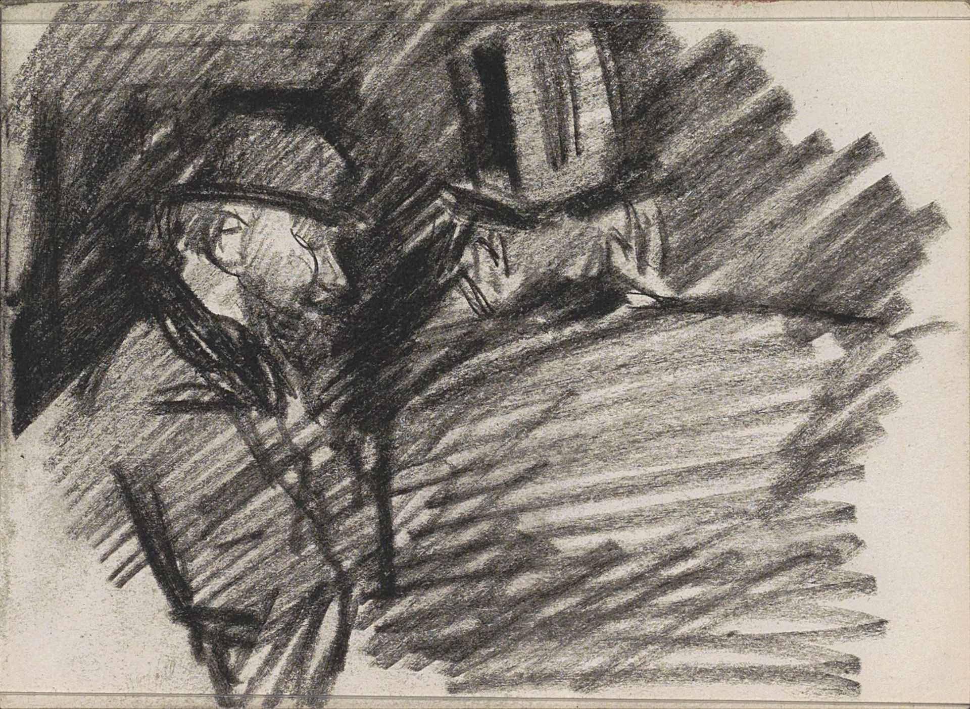 Twee mannen met hoeden by Isaac Israels