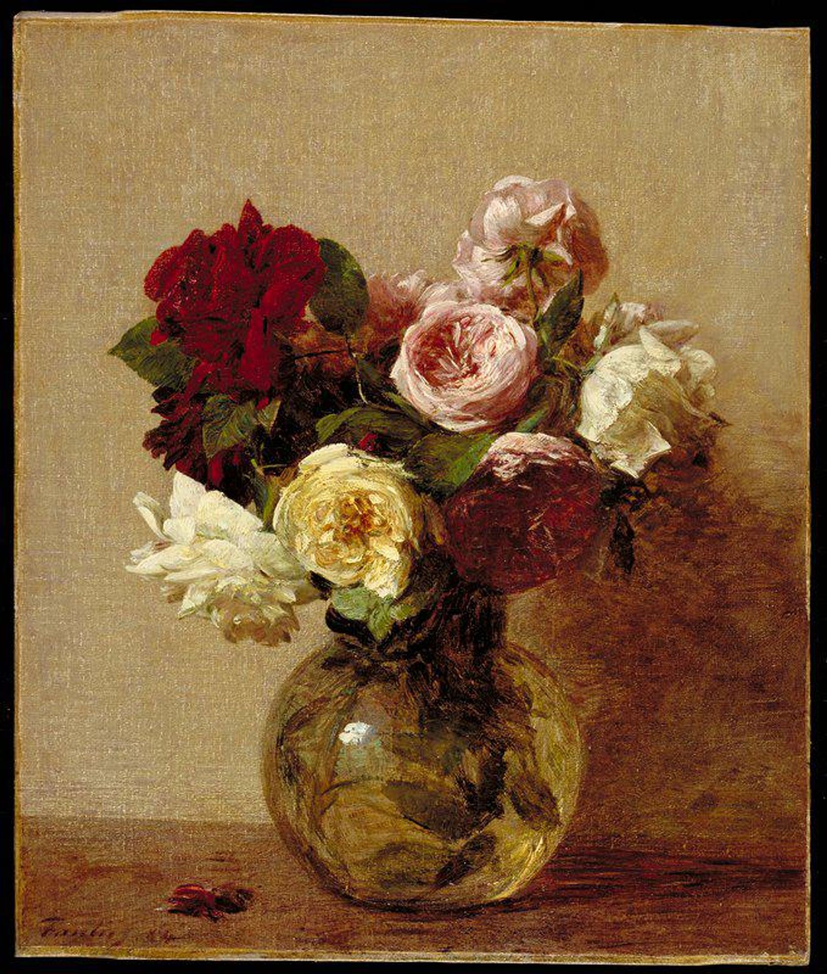 Roses by Henri Fantin-Latour