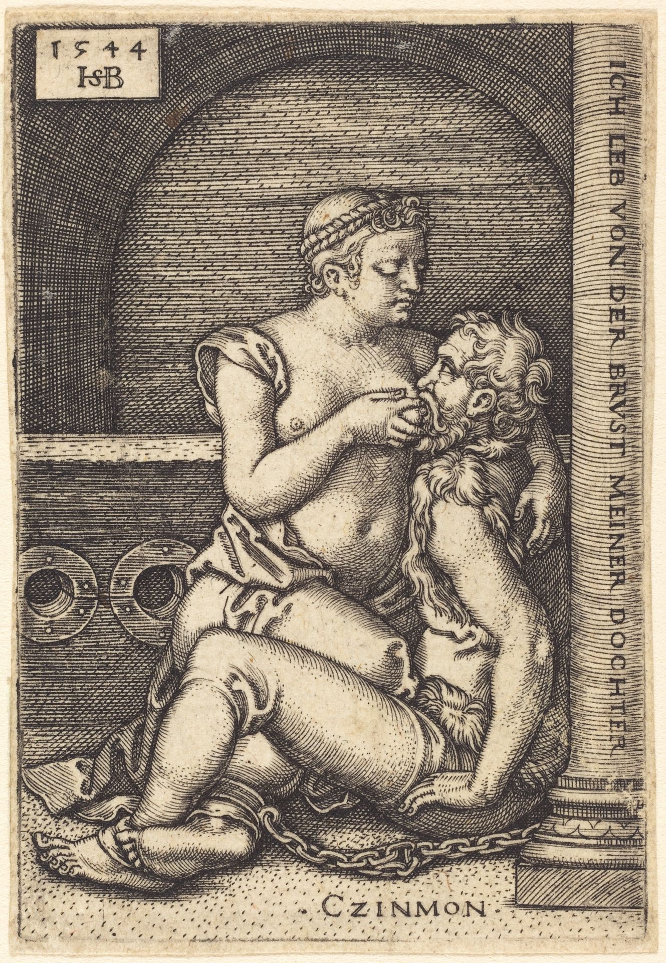 Simon and His Daughter (Cimon and Pero) by Sebald Beham
