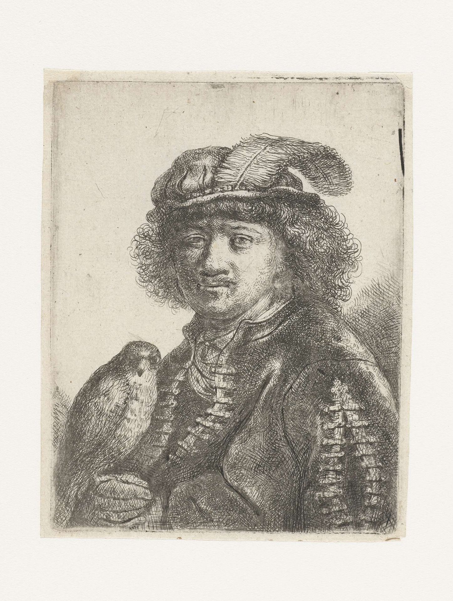 Man met een valk by Isaac de Jouderville