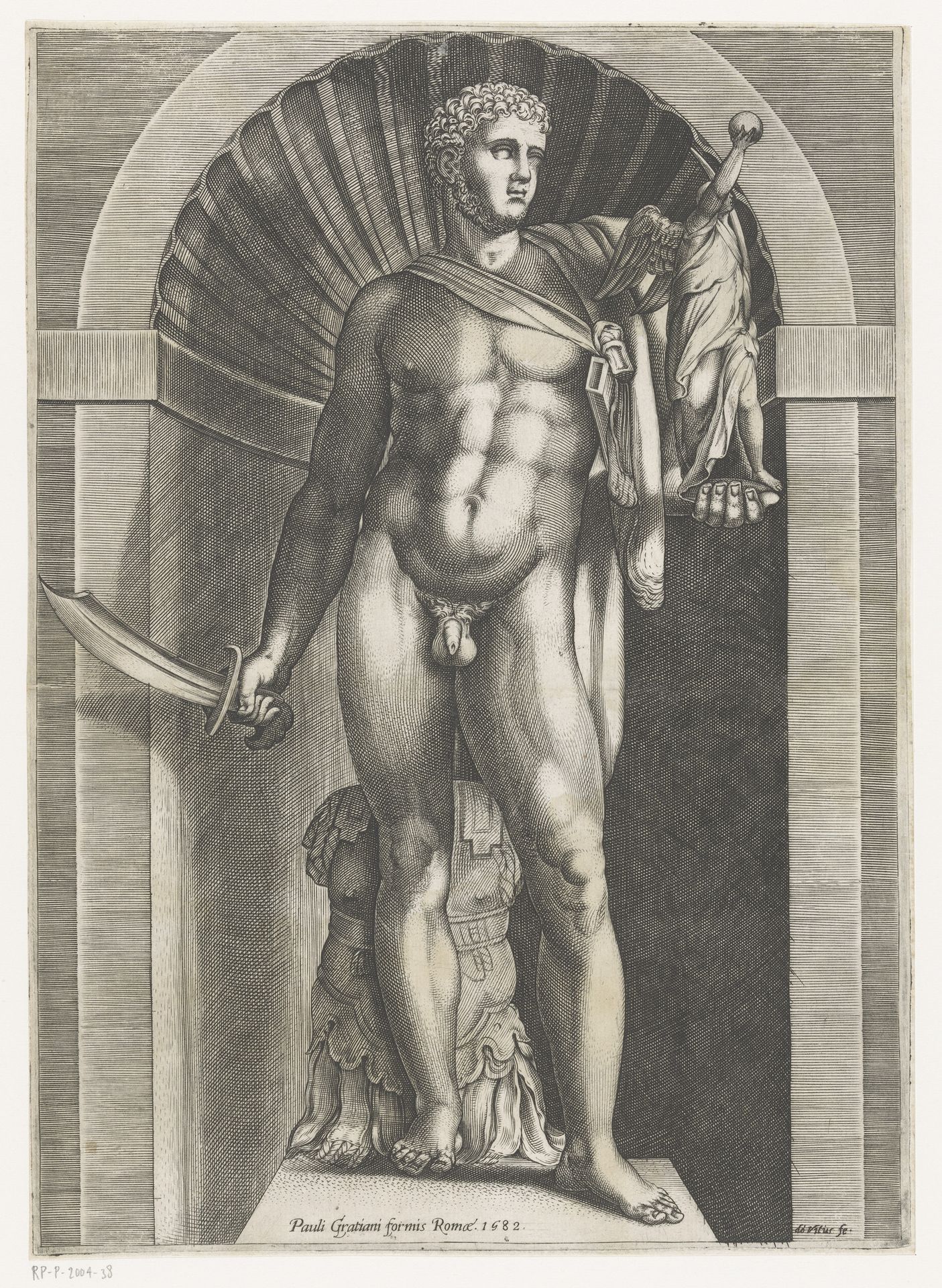 Sculptuur van een strijder by Domenico Vito