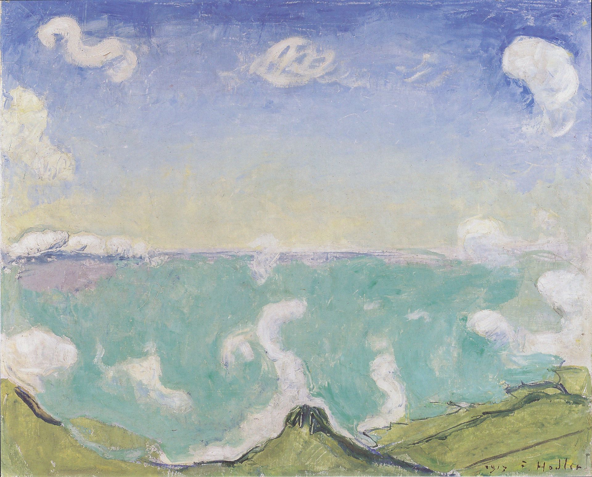 Landscape at Caux with increasing clouds by Ferdinand Hodler