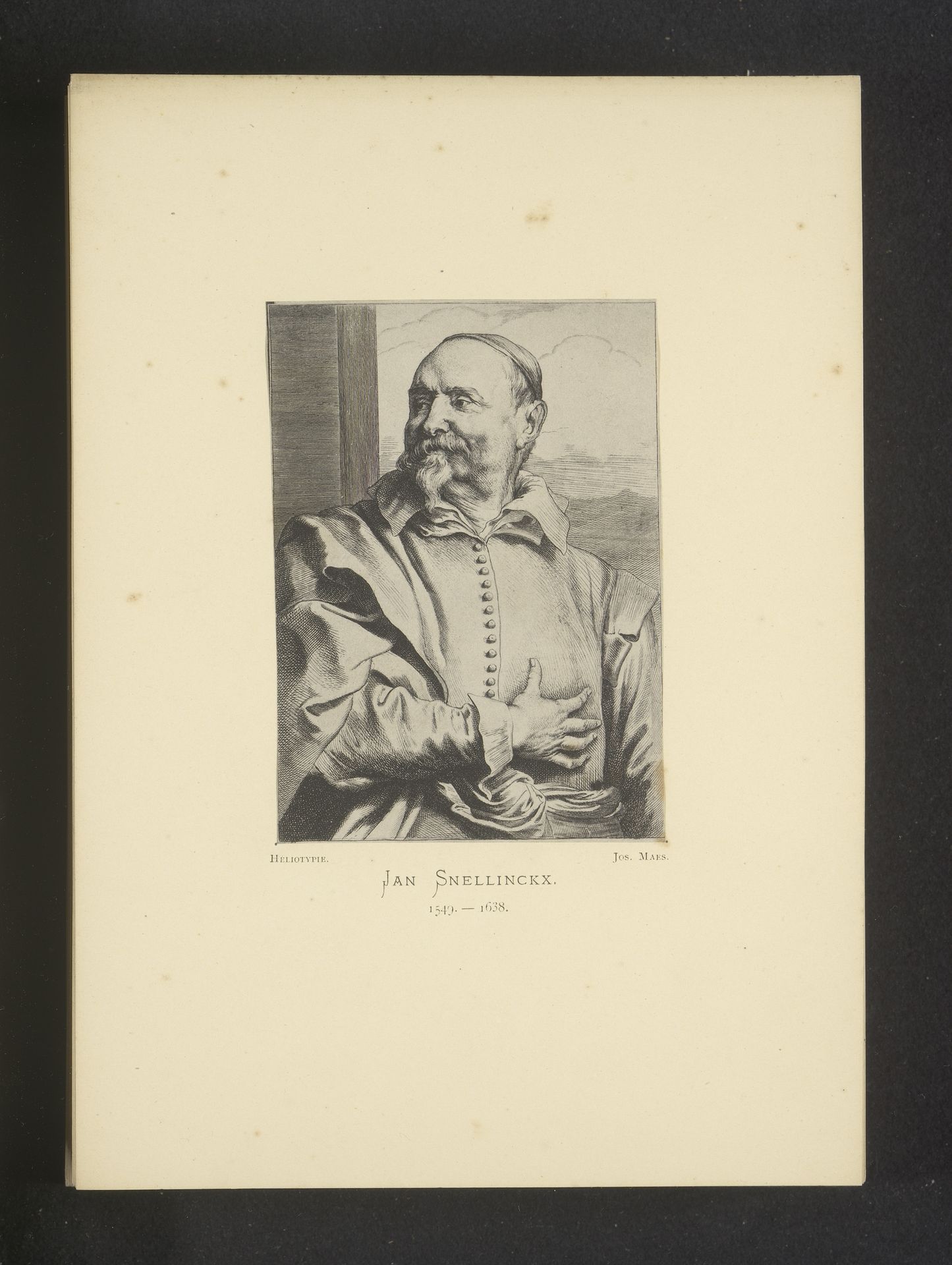 Reproductie van een gravure van een portret van Jan Snellinck door Pieter de Jode (II) by Joseph Maes