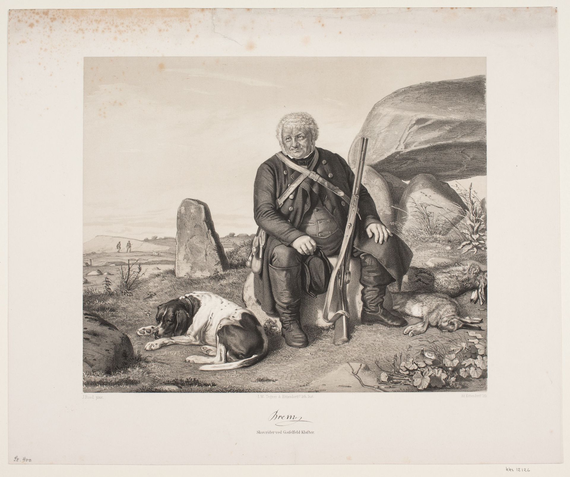 Skovrider C.R. Brem ved Gisselfeld Kloster by Adolph Kittendorff
