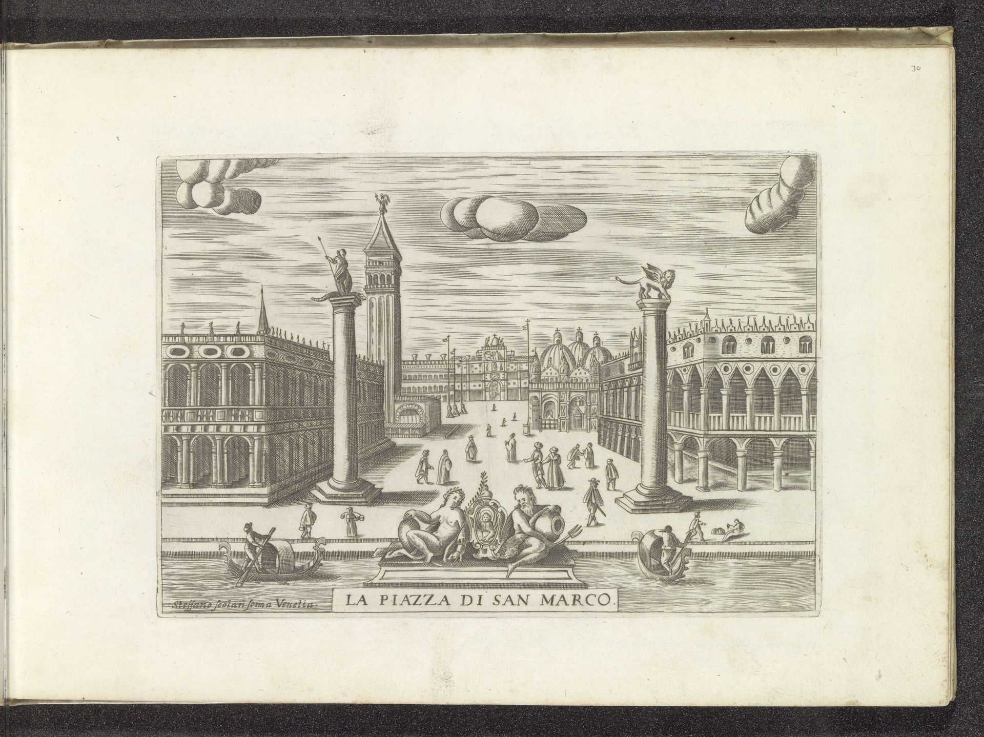 Gezicht op het Piazzetta te Venetië by Anonymous