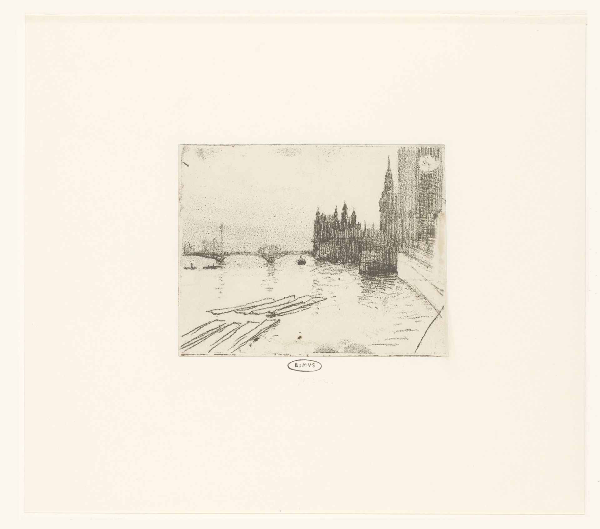 Gezicht op de Houses of Parliament te Londen by Norbert Goeneutte