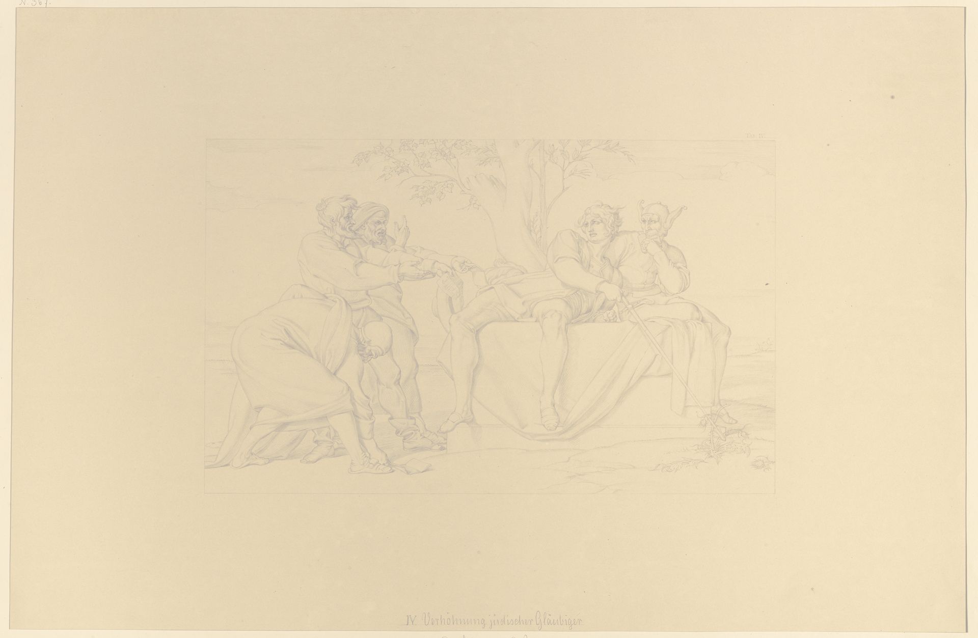 _Aus dem Leben eines Wüstlings__ IV. Verhöhnung jüdischer Gläubiger by Bonaventura Genelli
