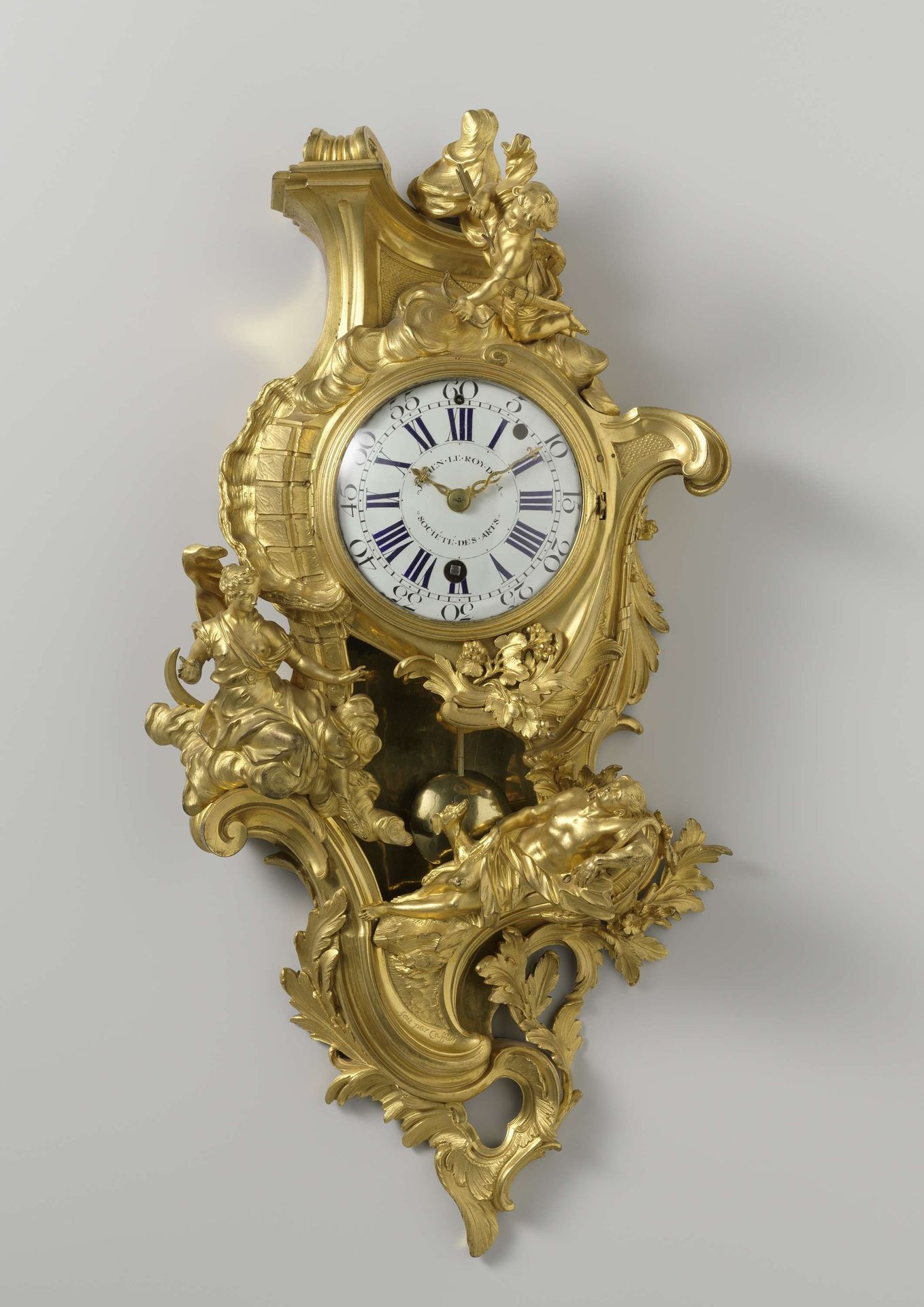 Cartel clock by Jacques Caffieri