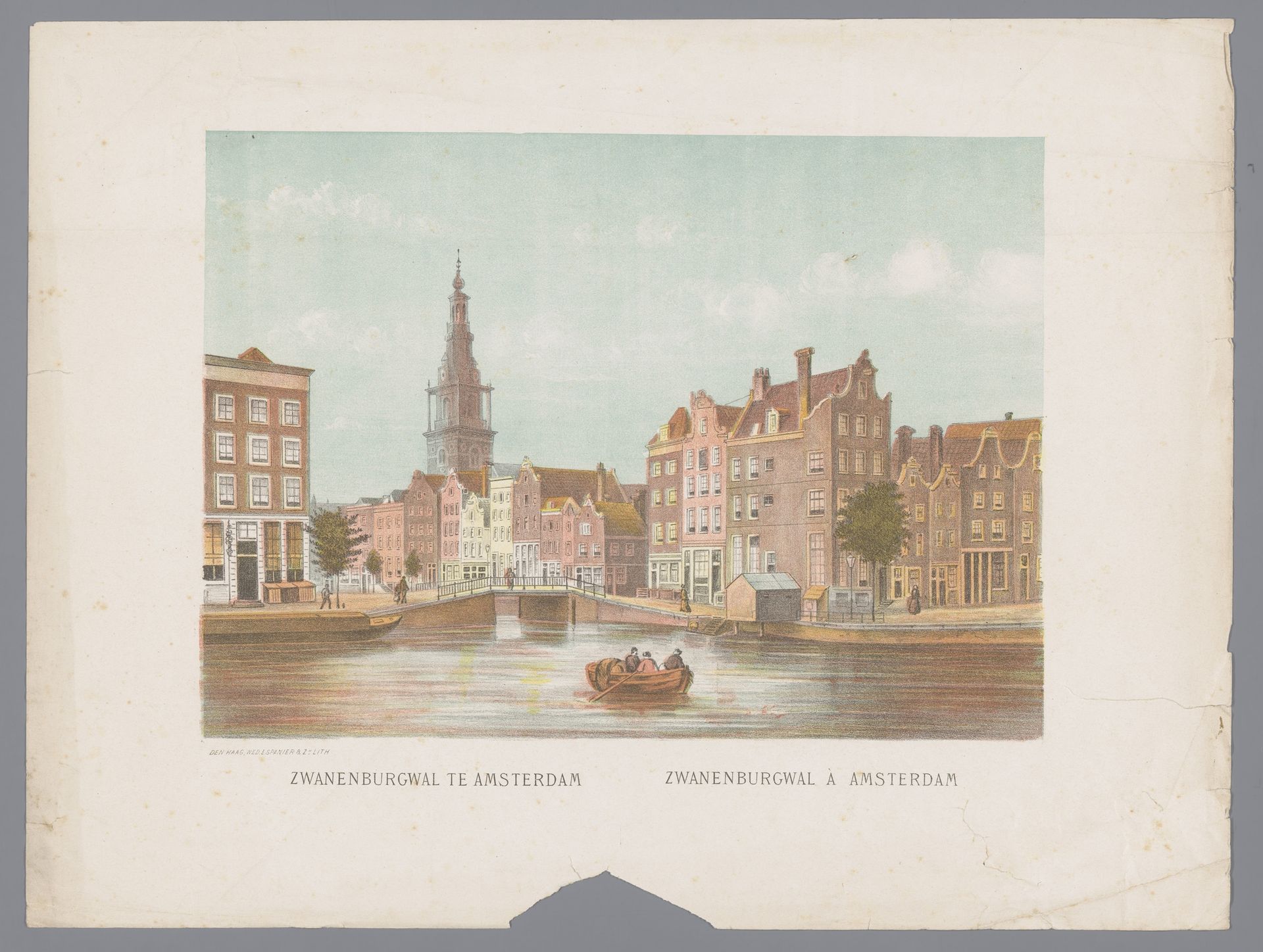 Gezicht op de Zwanenburgwal in Amsterdam by Anonymous
