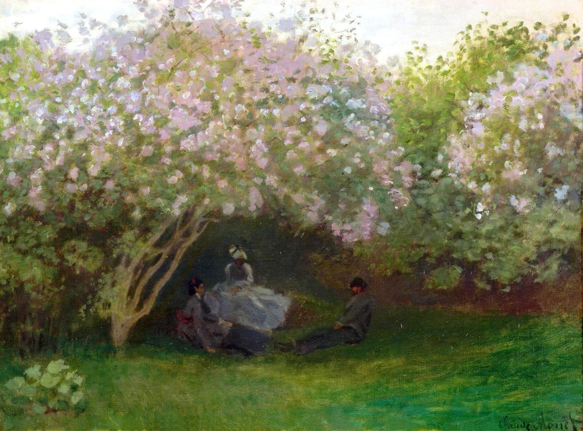 Lilacs, Grey Weather by Claude Monet