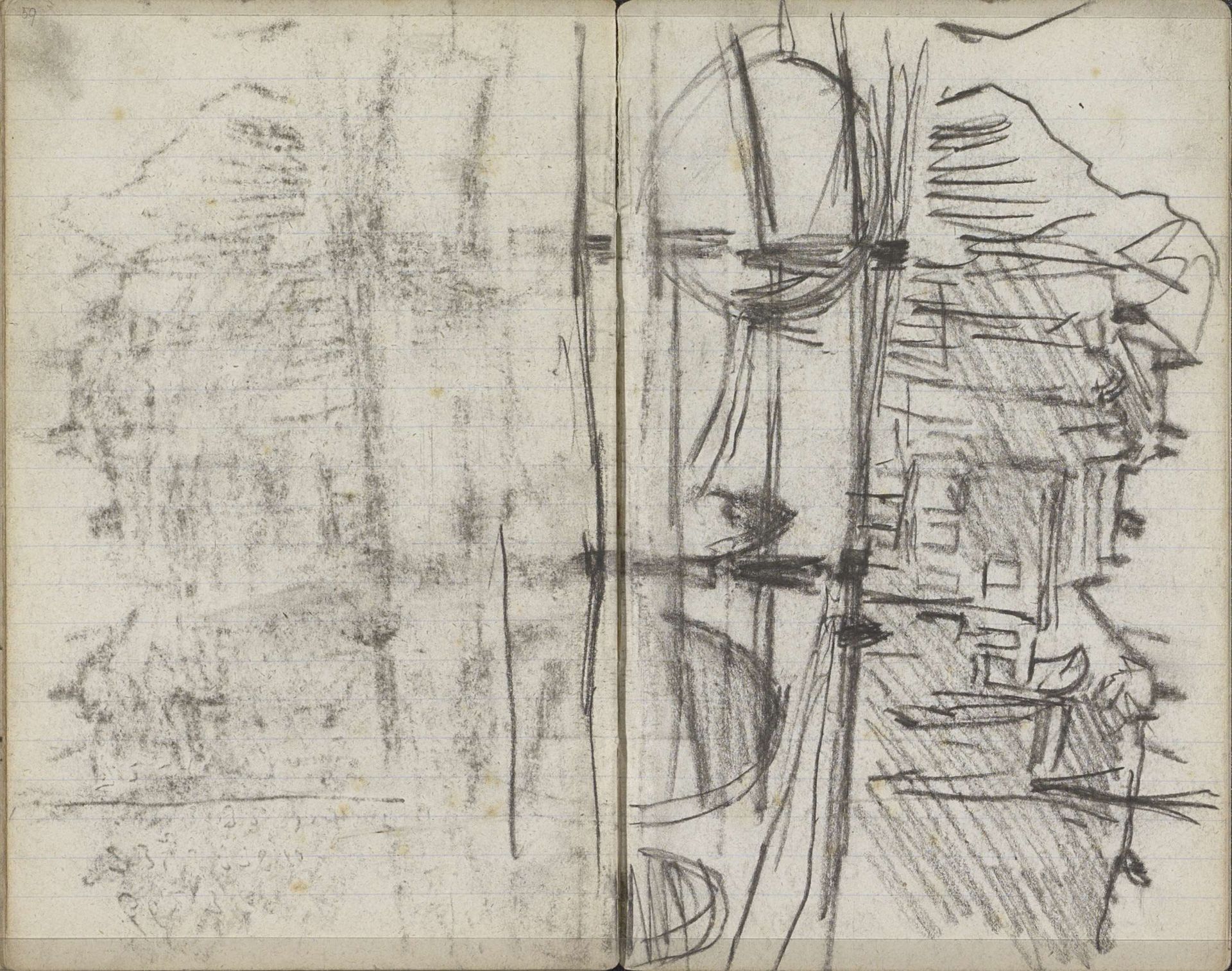 Gezicht op een brug in Amsterdam, mogelijk over de Prinsengracht by George Hendrik Breitner