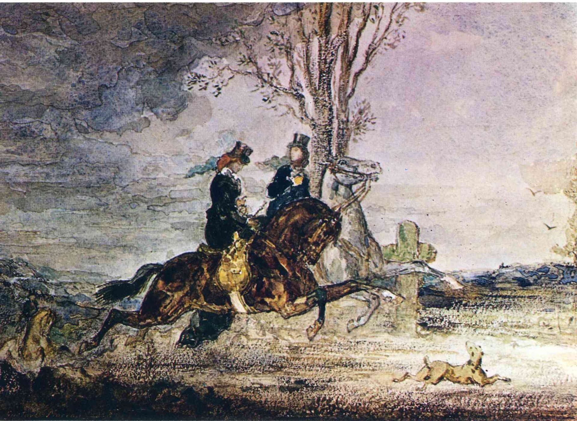 Two Modern Horsewomen by Gustave Moreau