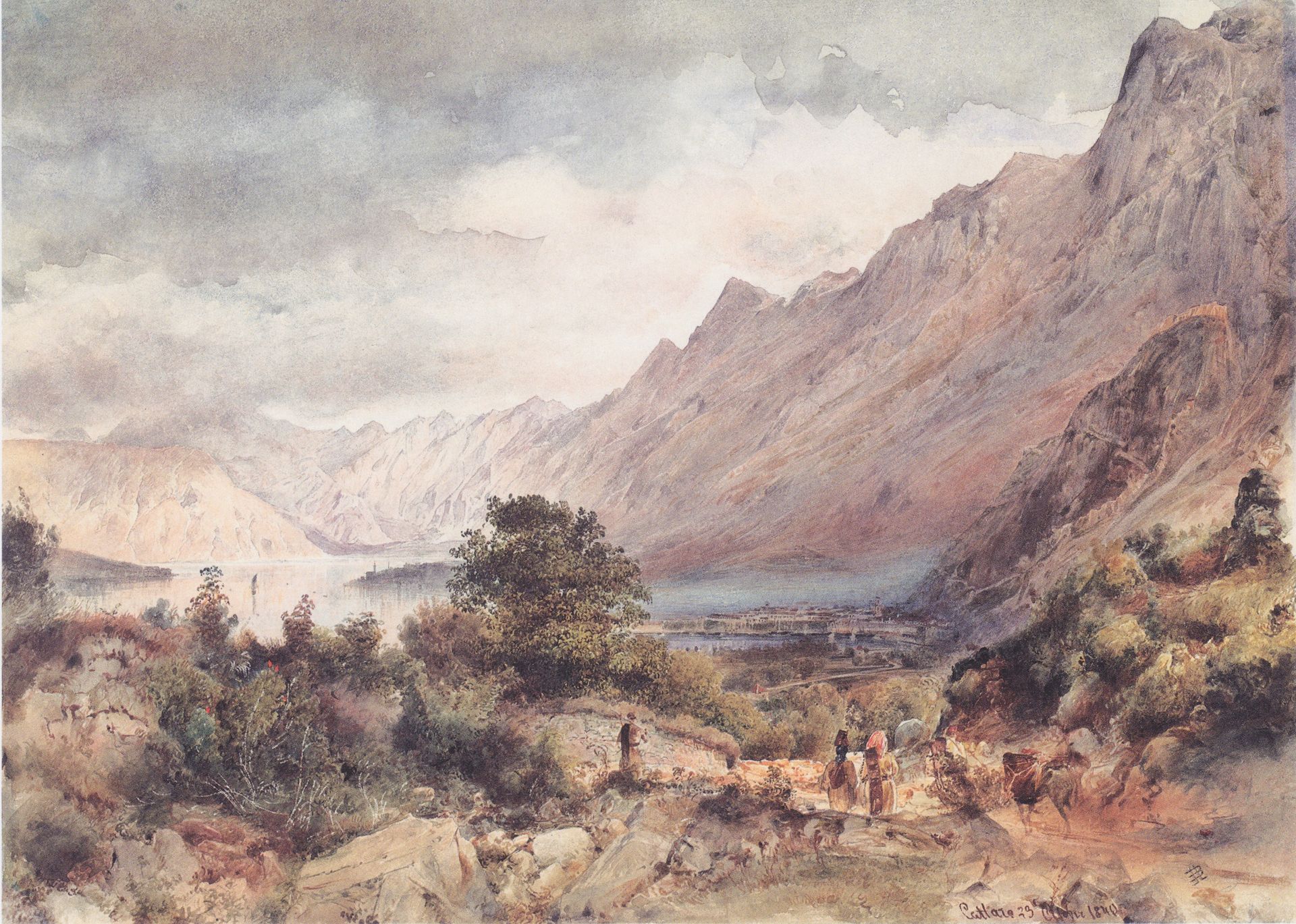 The Bay of Cattaro in Dalmatia by Rudolf von Alt
