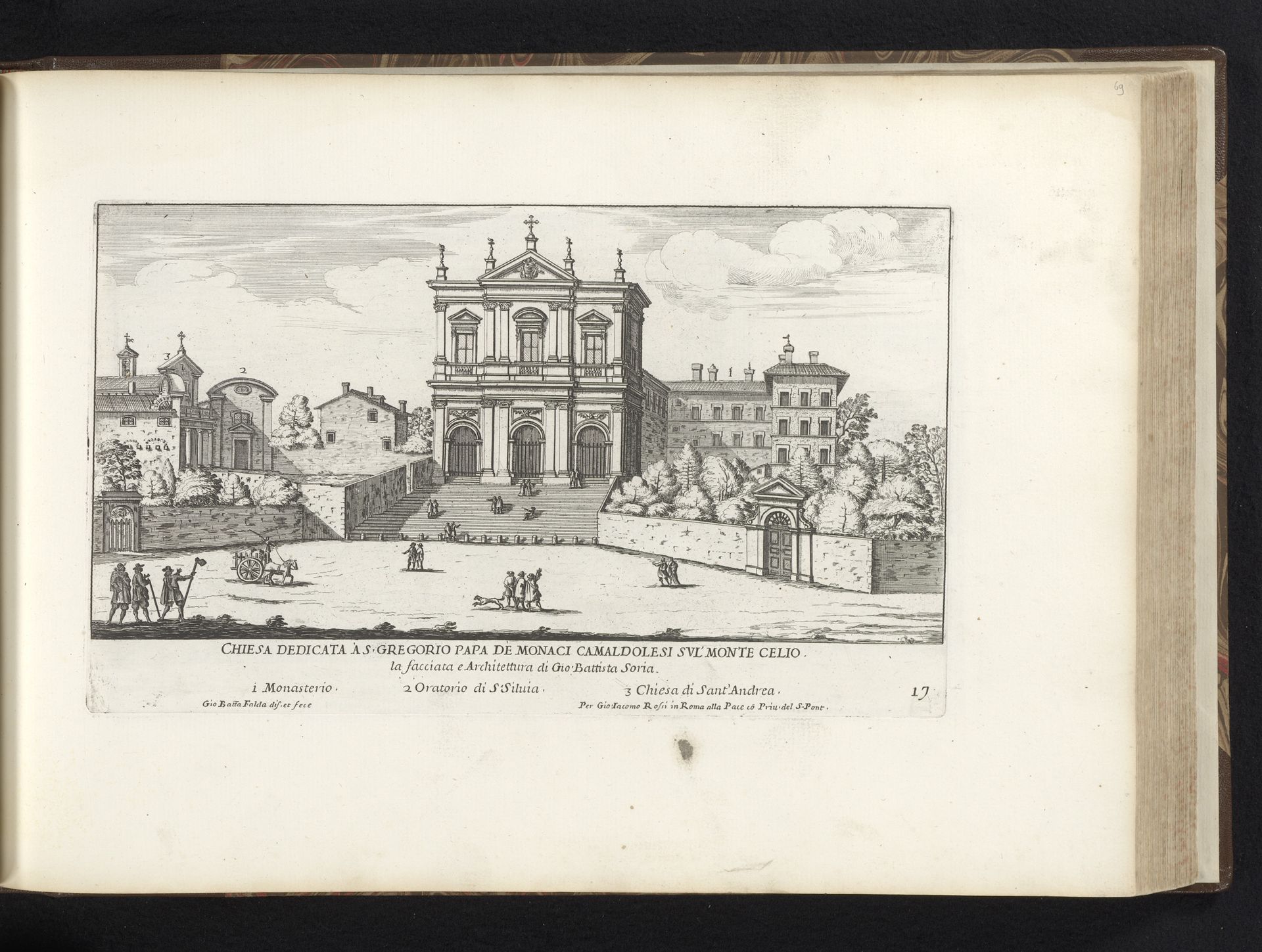 San Gregorio Magno al Celio te Rome by Giovanni Battista Falda