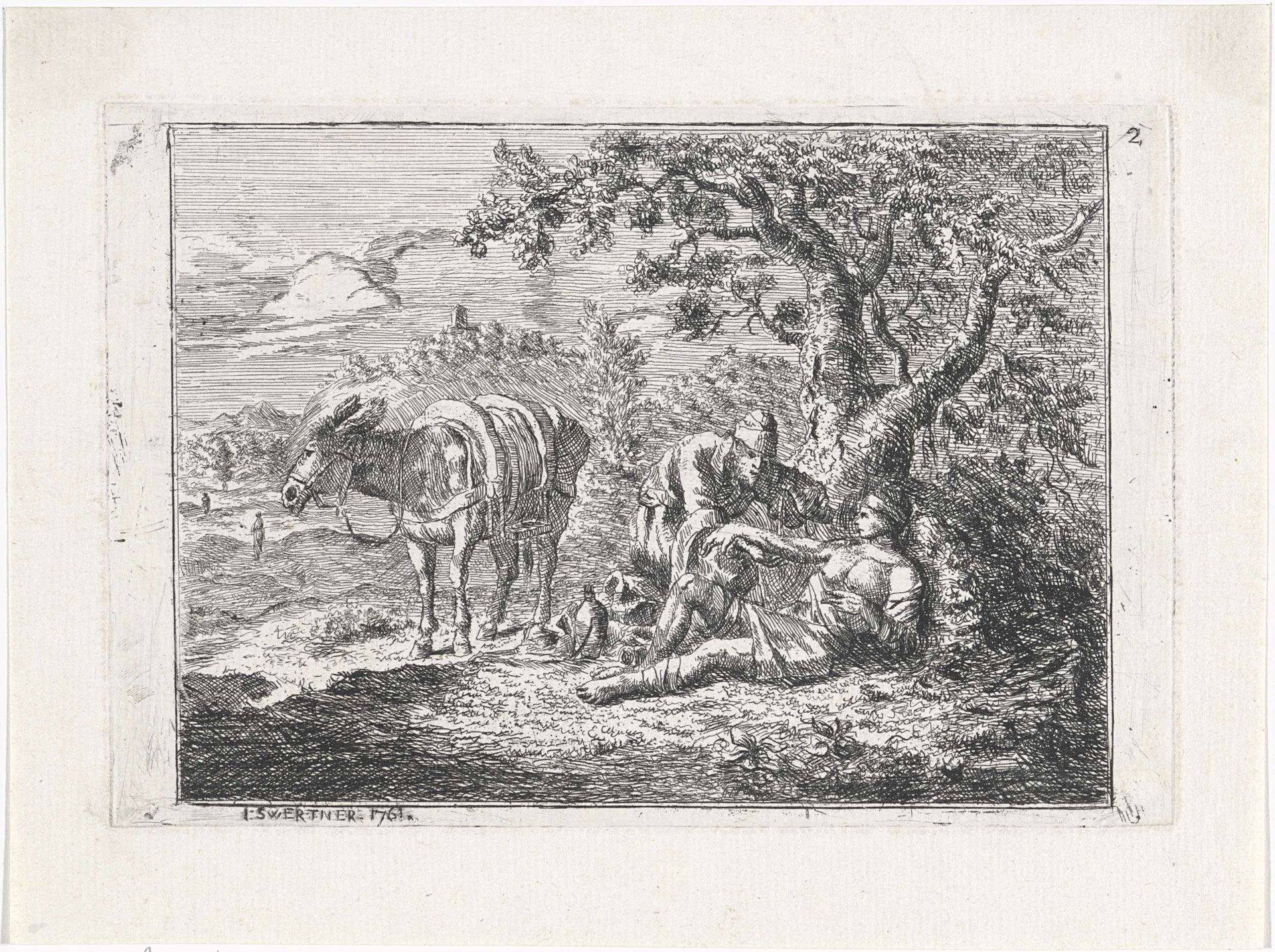 De barmhartige Samaritaan by Johannes Swertner