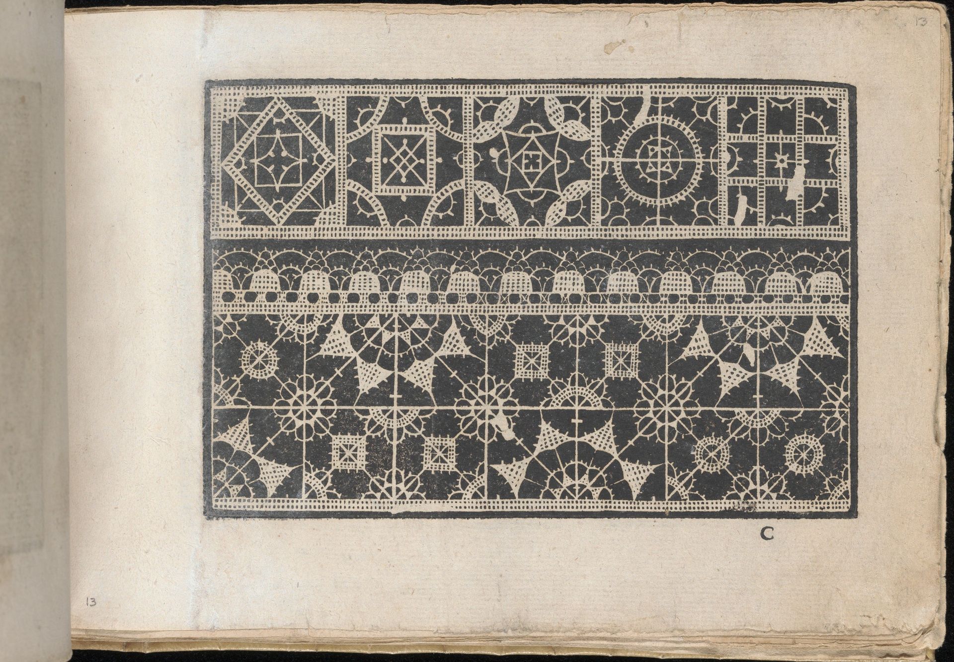 Fiori di Ricami Nuovamente Posti in Luce, page 13 (recto) by Matteo Florimi