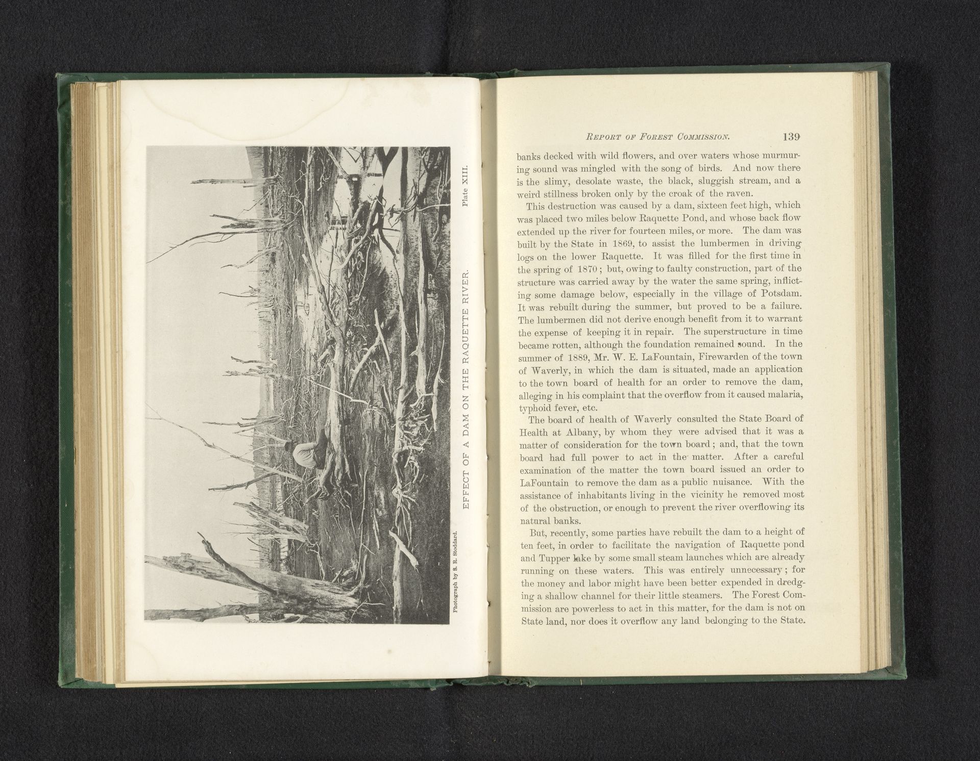 Effect of a dam on the Raquette by Seneca Ray Stoddard