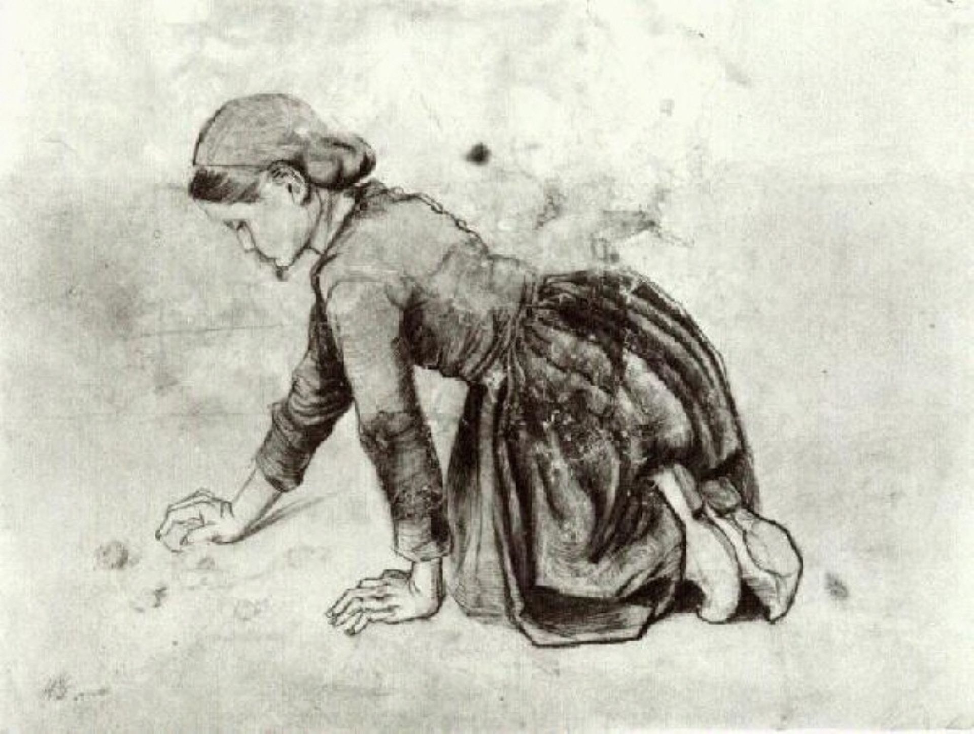 Girl Kneeling by Vincent van Gogh