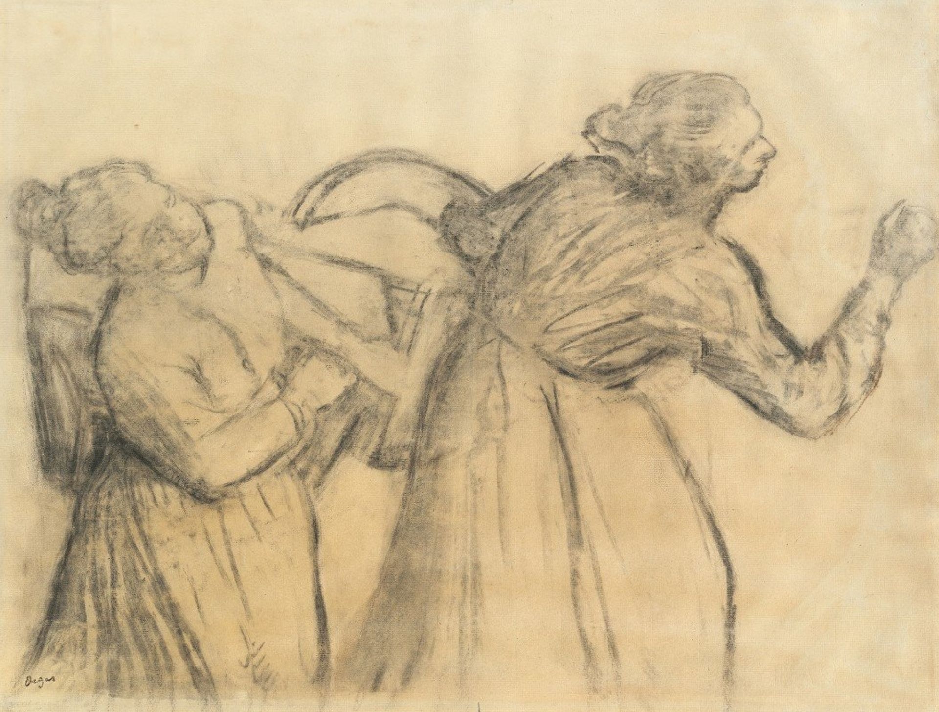 Laundress Carrying Linen by Edgar Degas