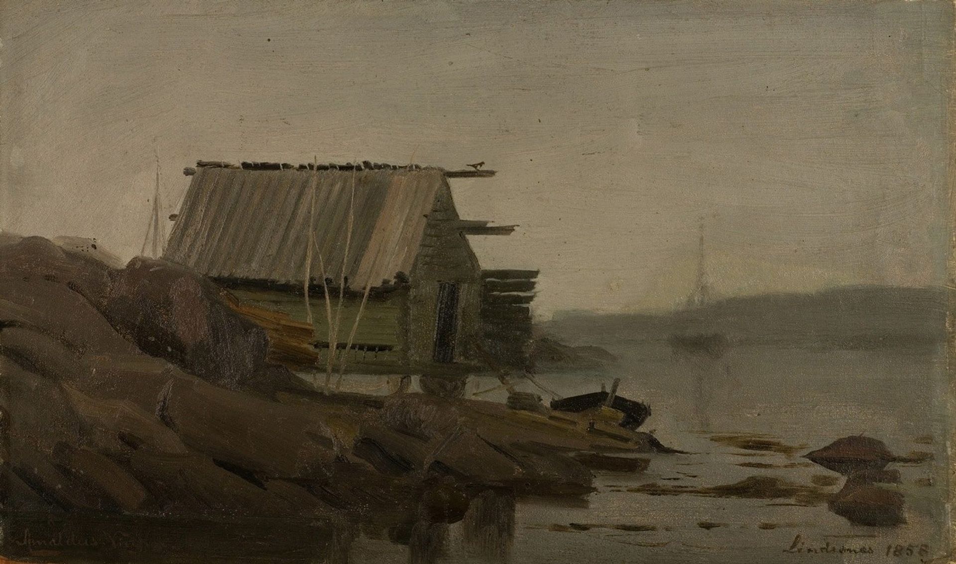Sjøbod, Lindesnes by Amaldus Nielsen