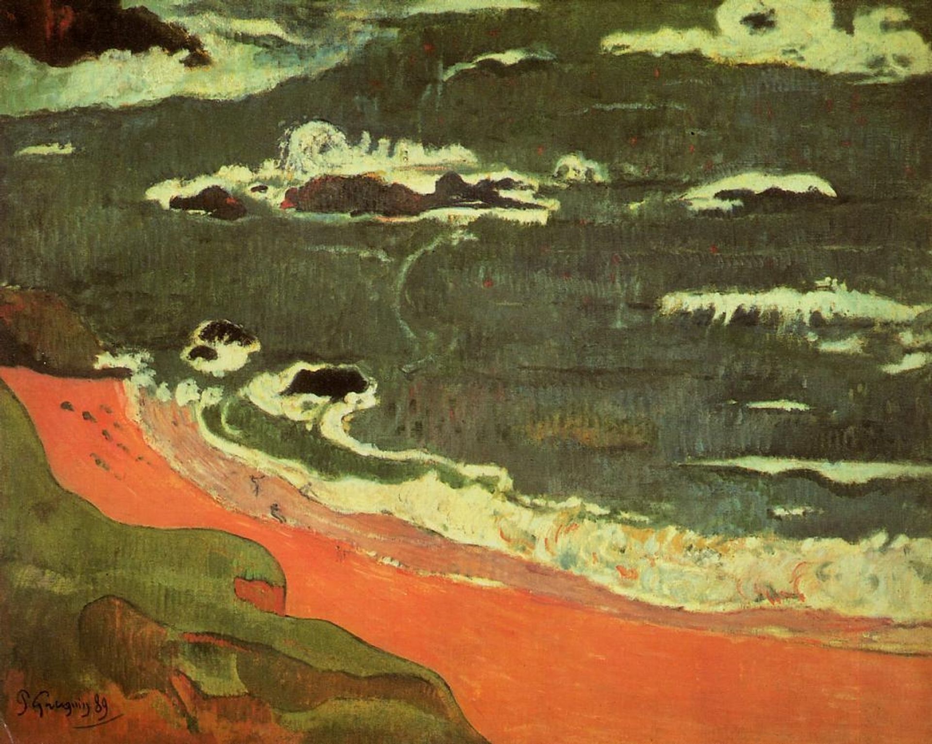 Beach at Le Pouldu by Paul Gauguin