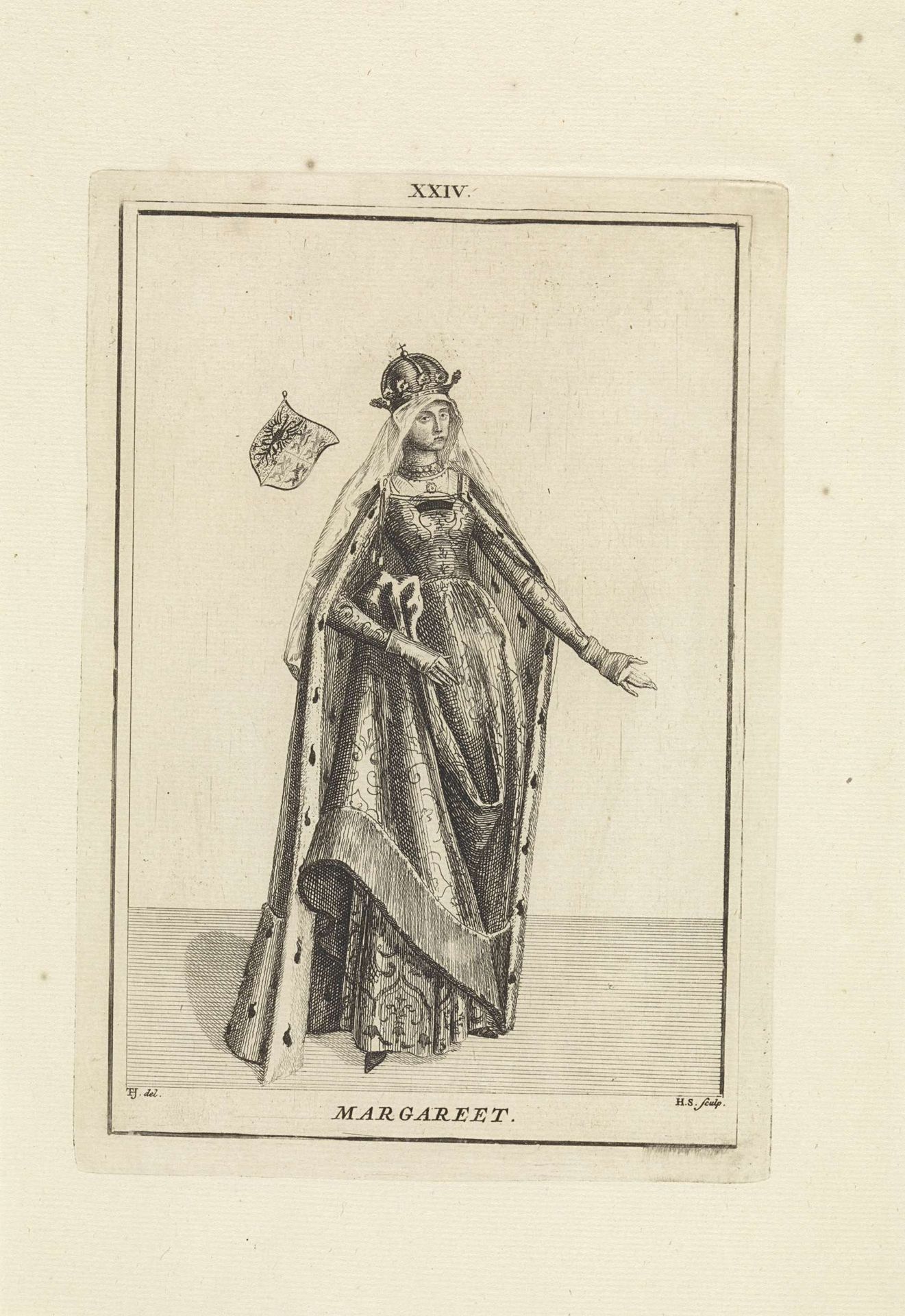 Portret van Margaretha van Beieren by Hendrik Spilman