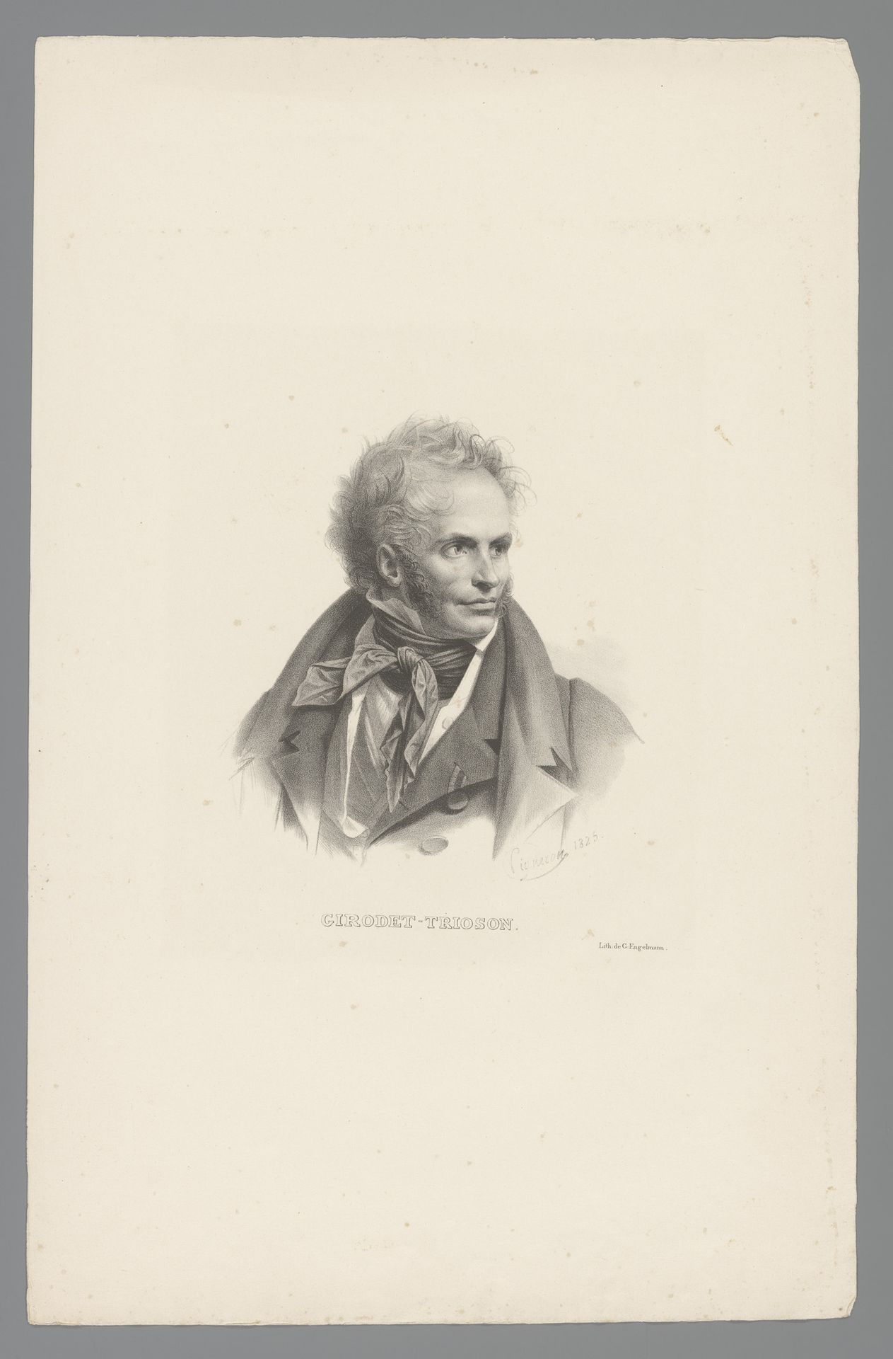Portret van Anne-Louis Girodet-Trioson by Pierre Roch Vigneron