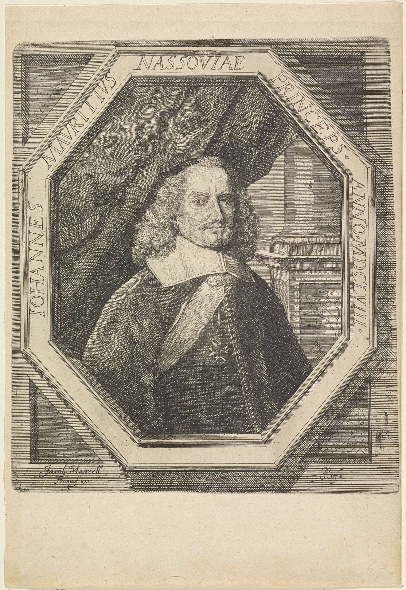 Portret van Johan Maurits, graaf van Nassau-Siegen by Johann Andreas Graff