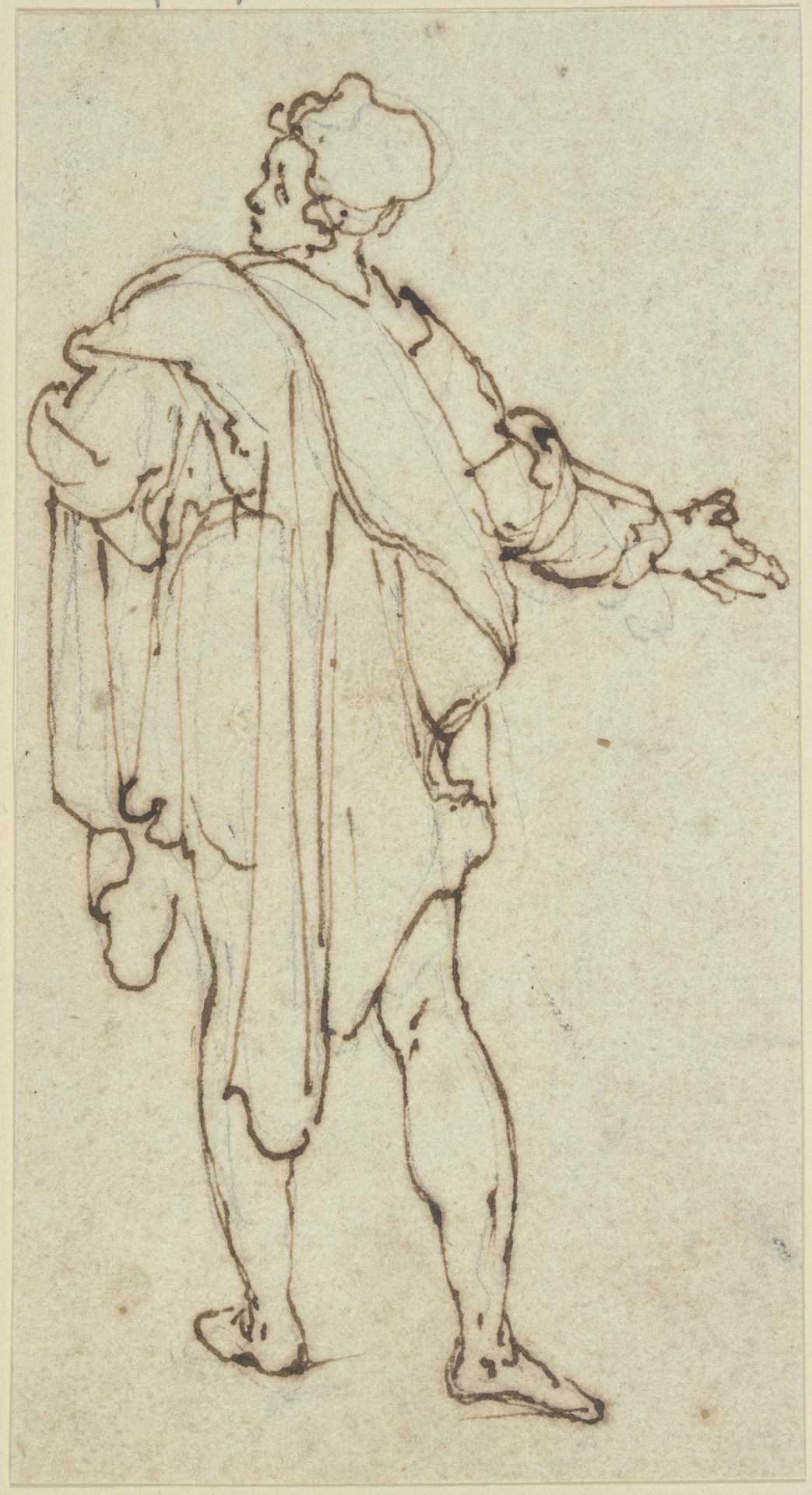 Jüngling in Rückenansicht, den Mantel über der Schulter gelegt by Stefano della Bella