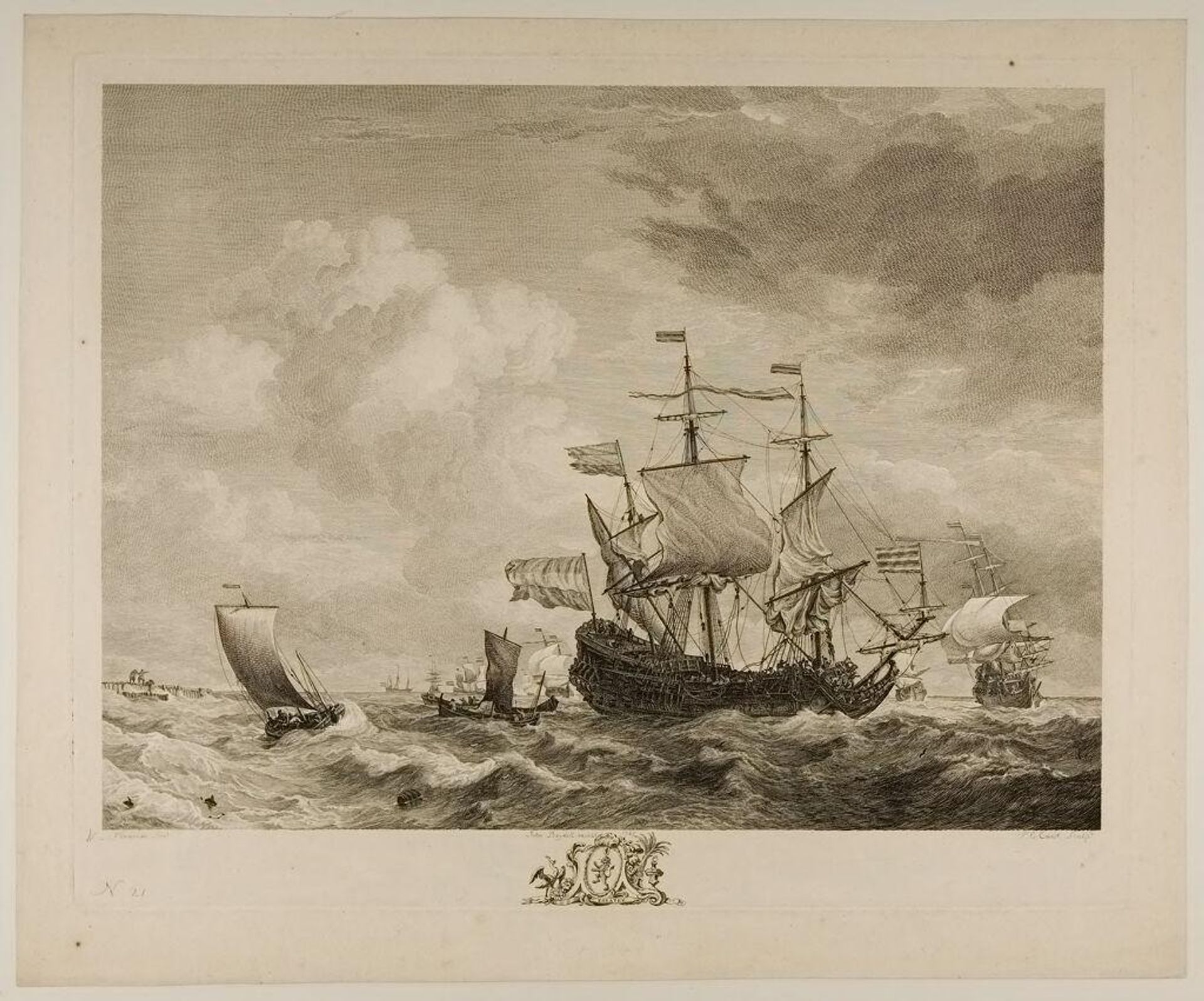 Brisk Gale by Pierre Charles Canot