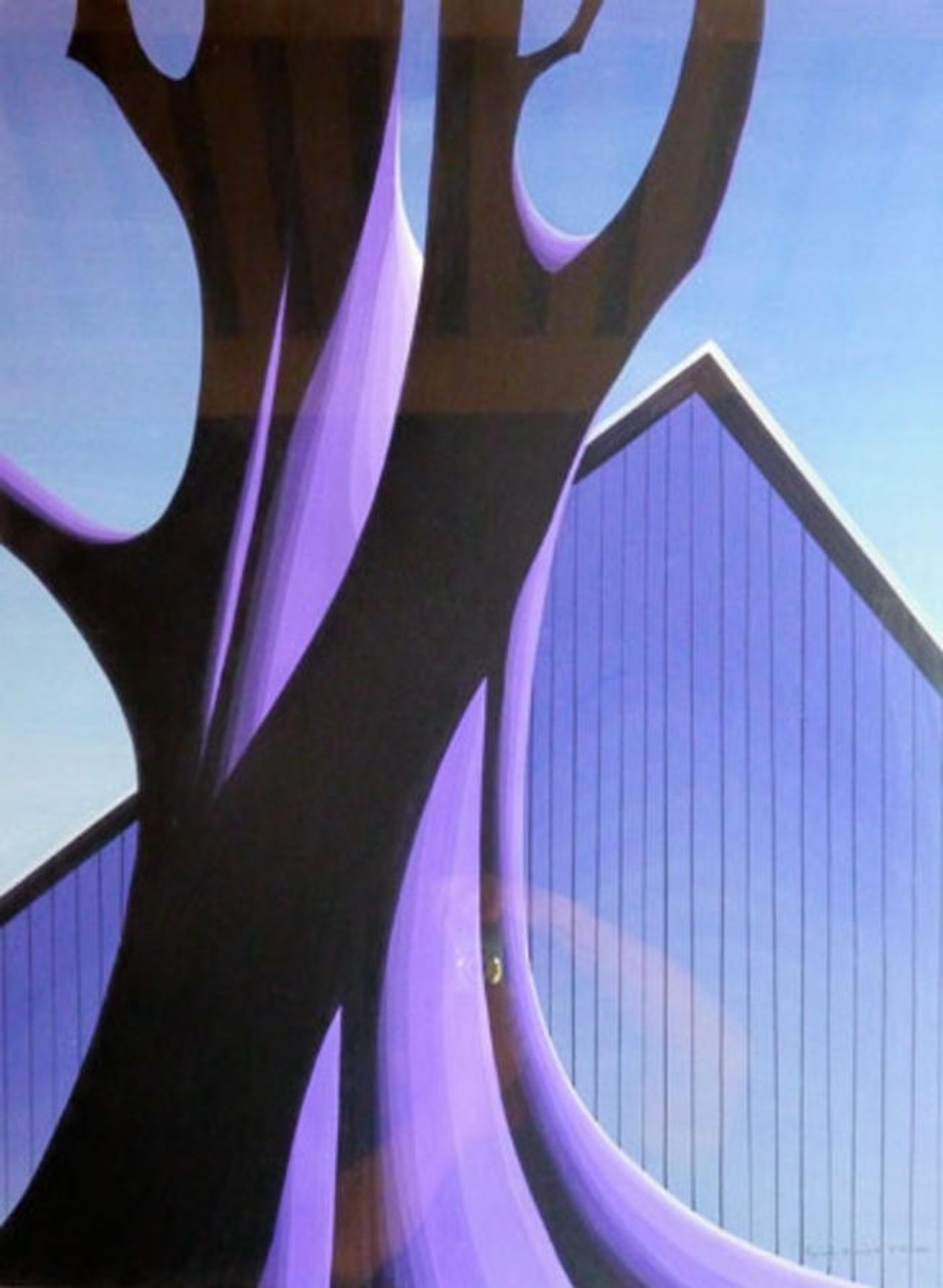 Mauve Barn by Eyvind Earle