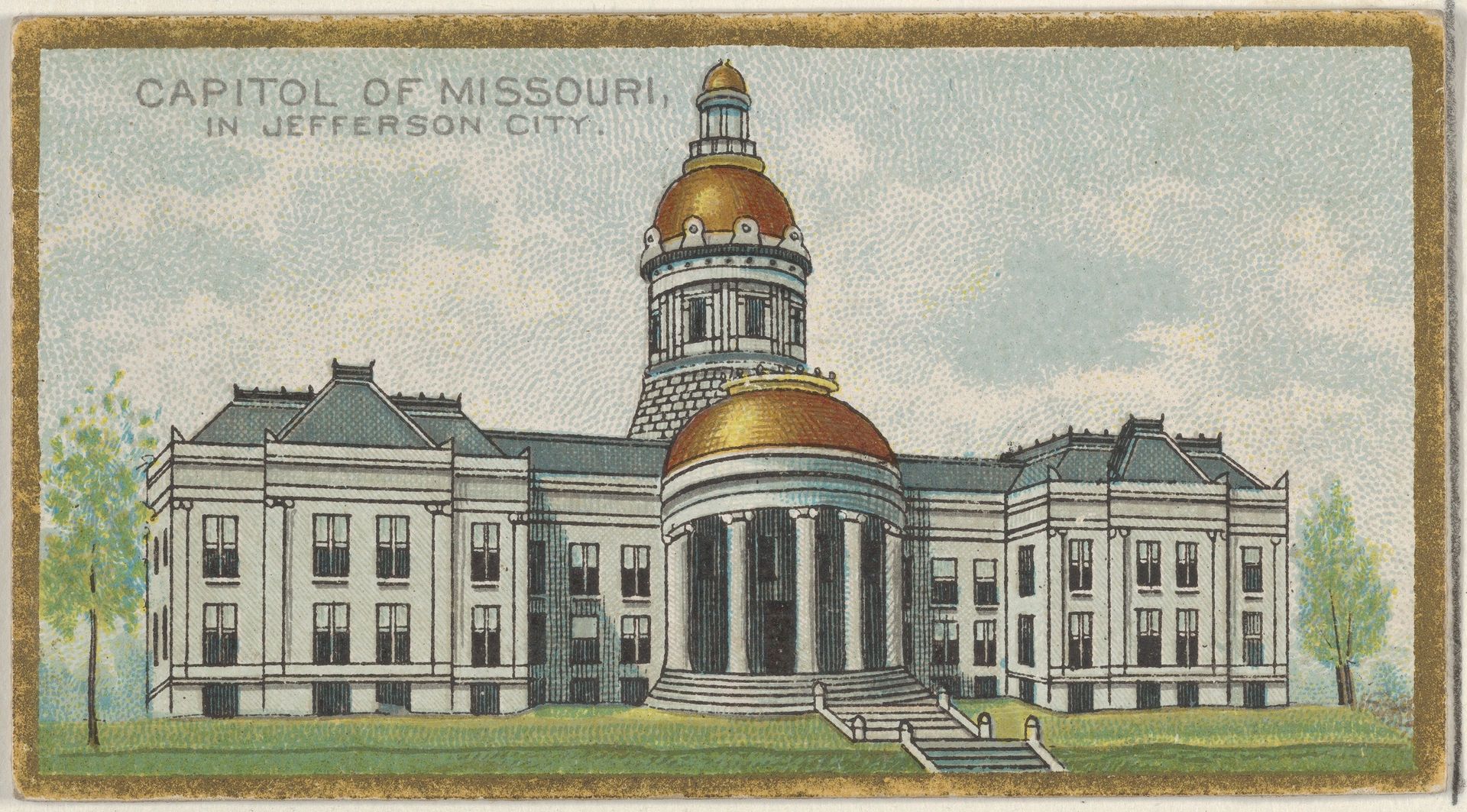 Capitol of Missouri in Jefferson City, from the General Government and State Capitol Buildings series (N14) for Allen & Ginter Cigarettes Brands by Allen & Ginter