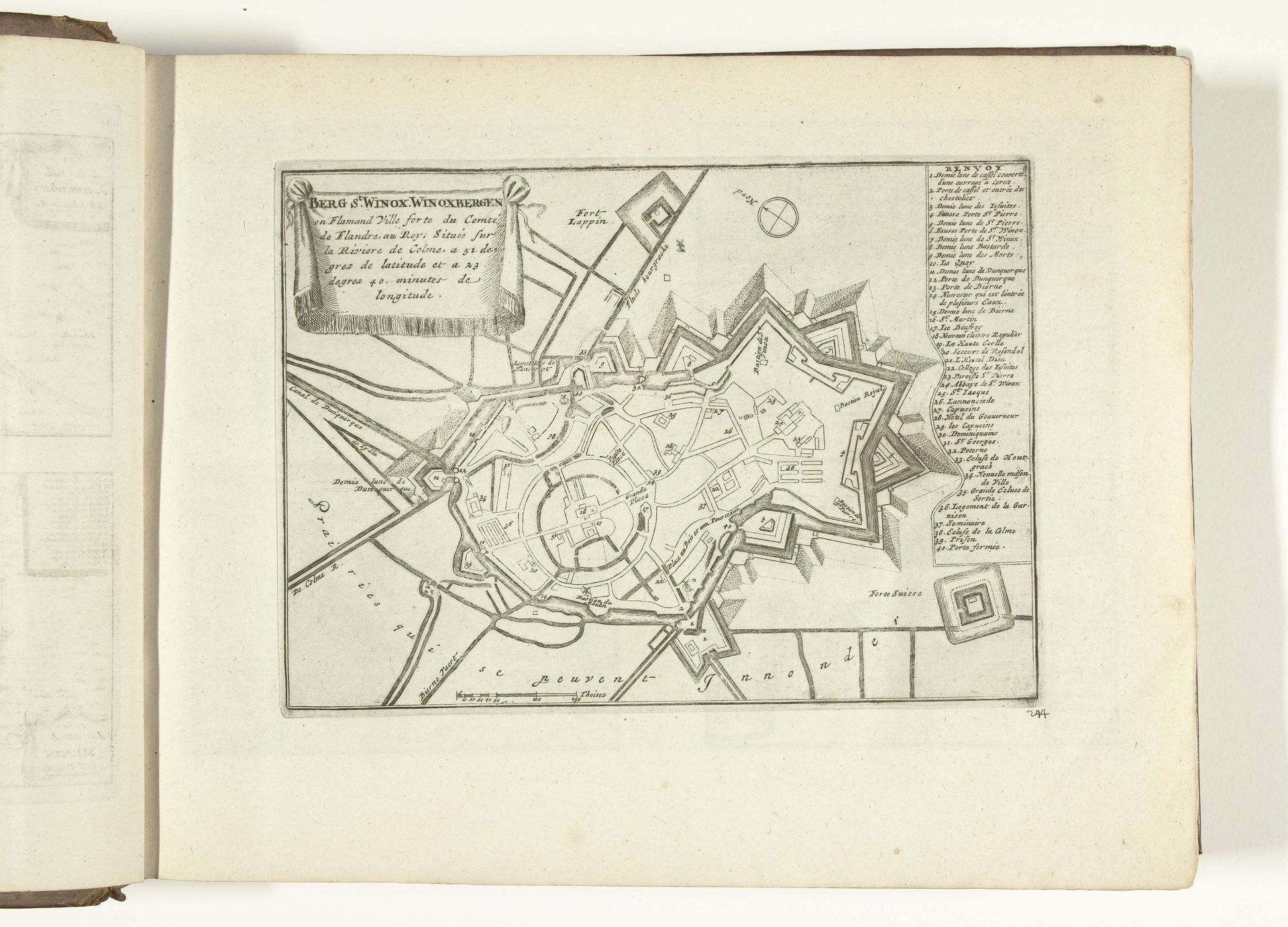 Plattegrond van Sint-Winoksbergen, 1726 by Anonymous