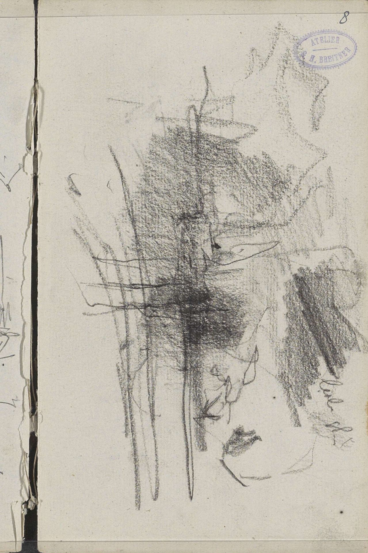 Landschap en een gezicht by George Hendrik Breitner