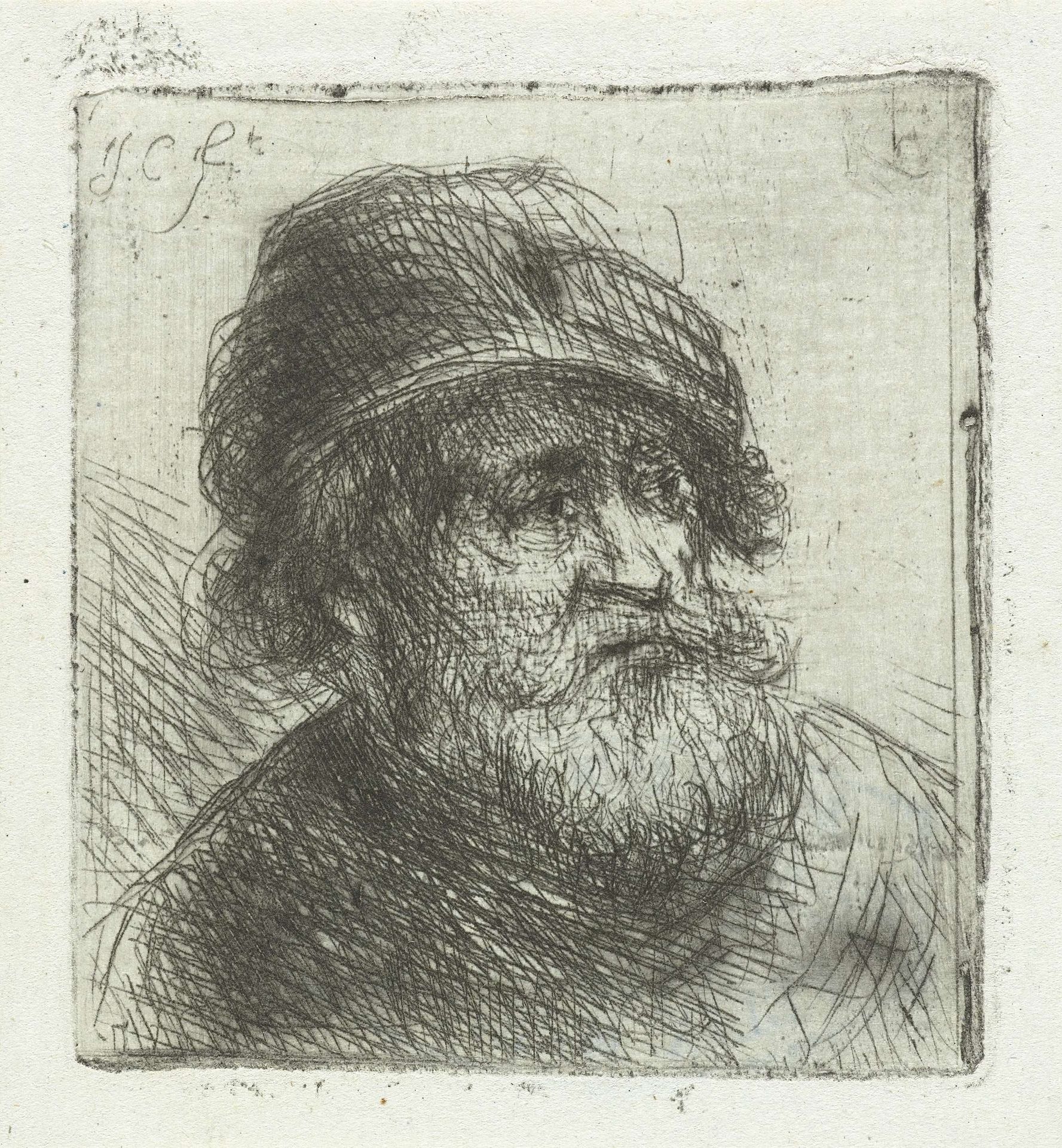 Oude man met tulband by Jan Chalon
