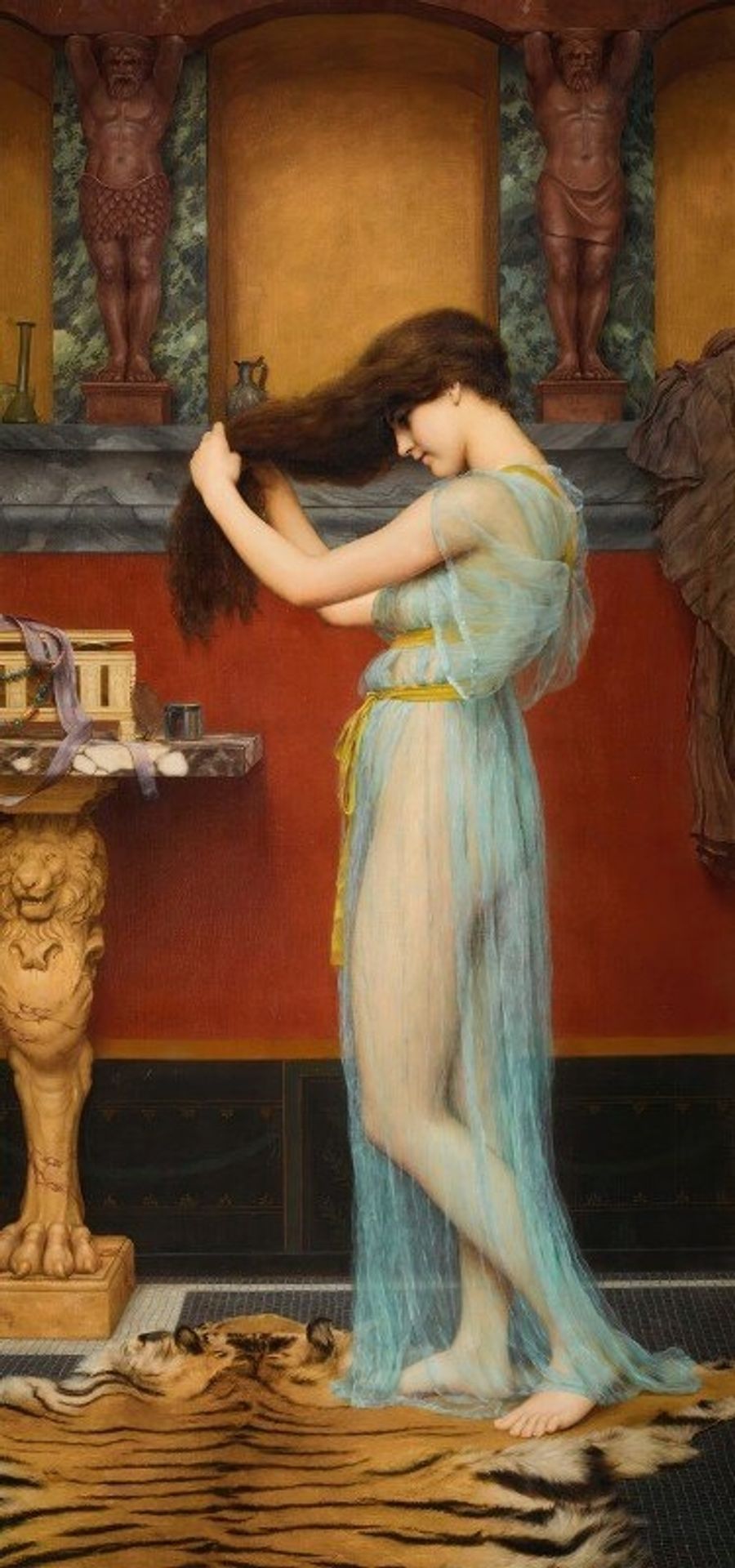 Preparing For The Bath by John William Godward
