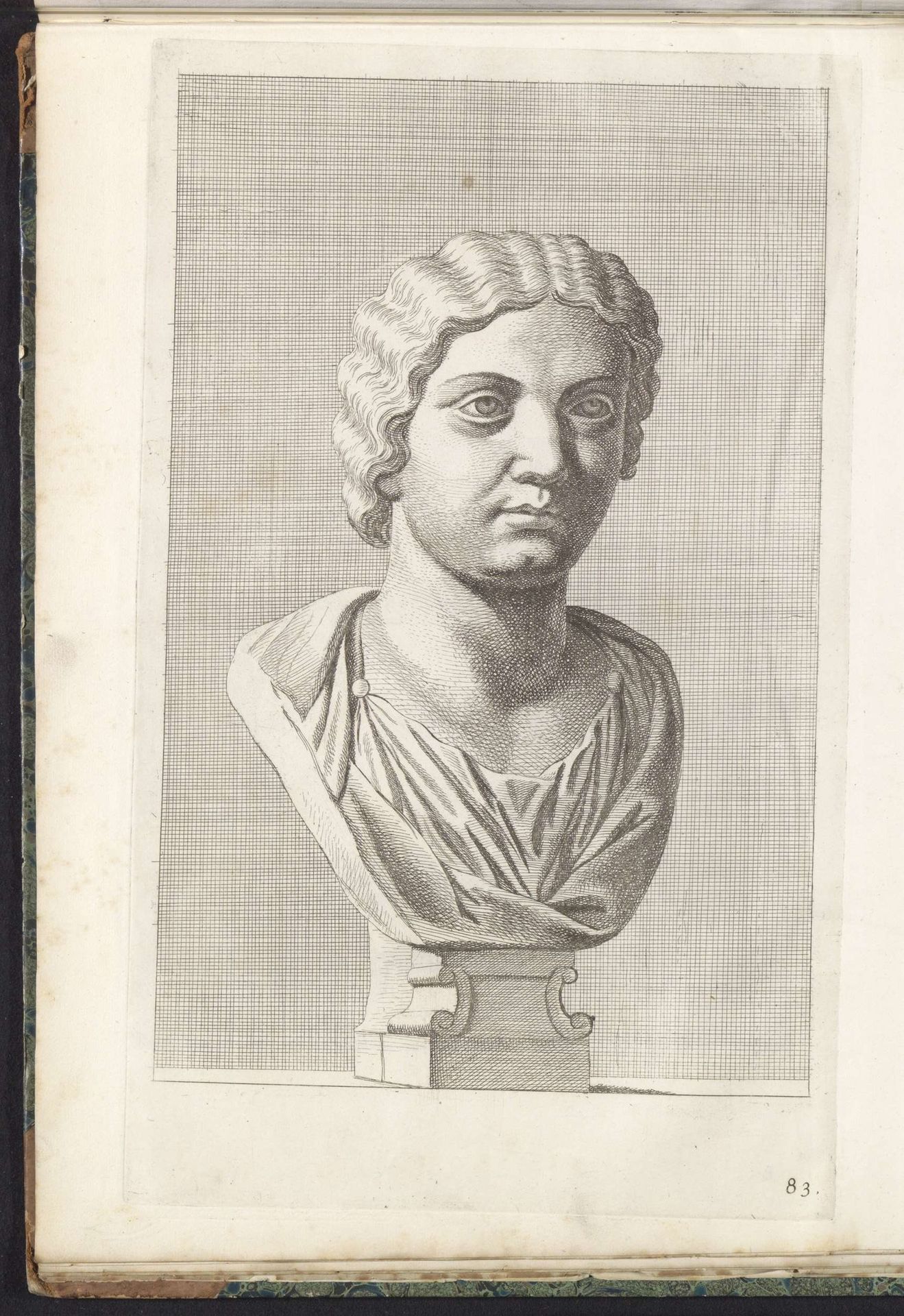 Buste van een vrouw met halflang golvend haar by Hubert Quellinus