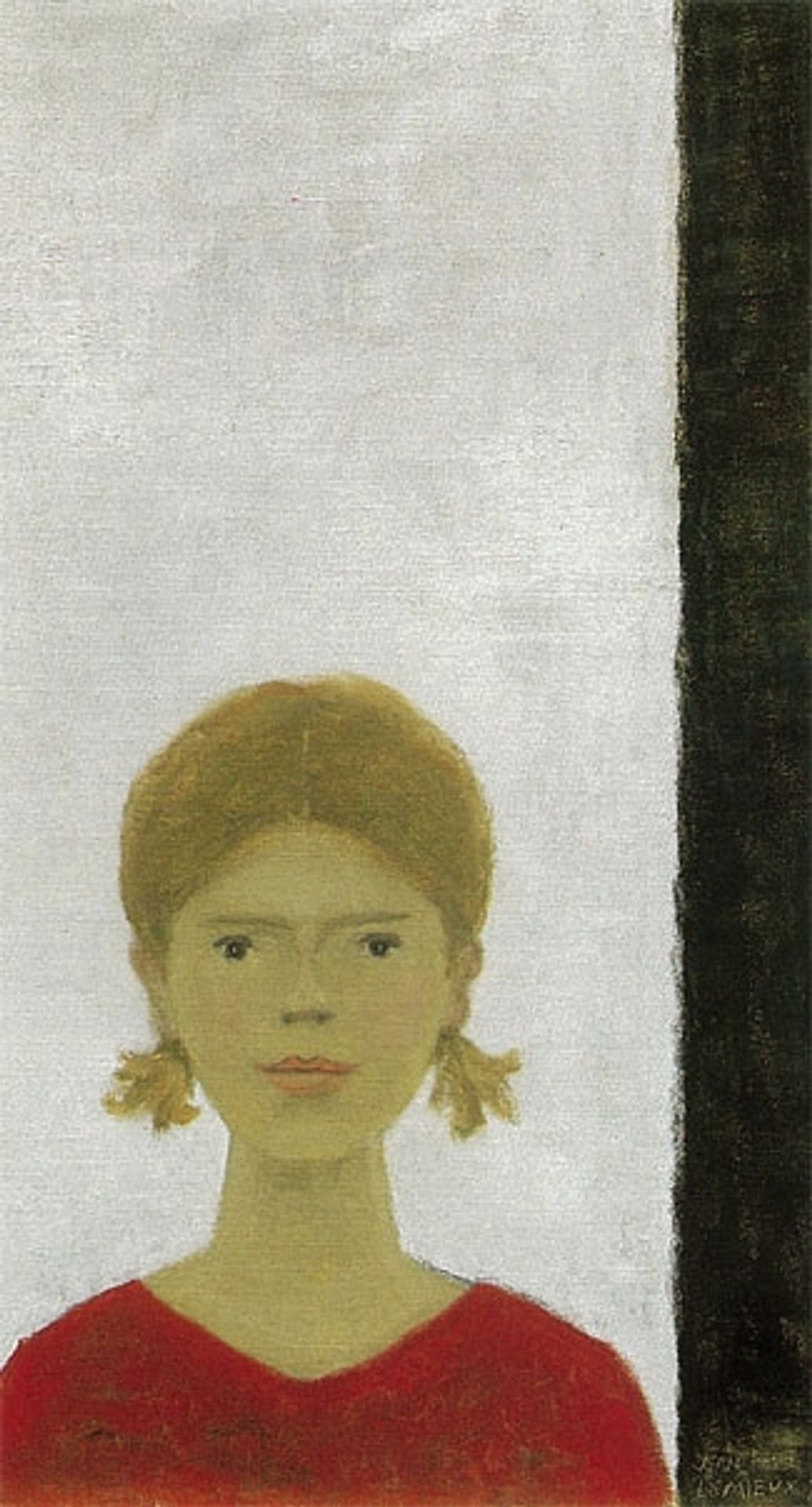 Jeune fille au chandail rouge by Jean Paul Lemieux