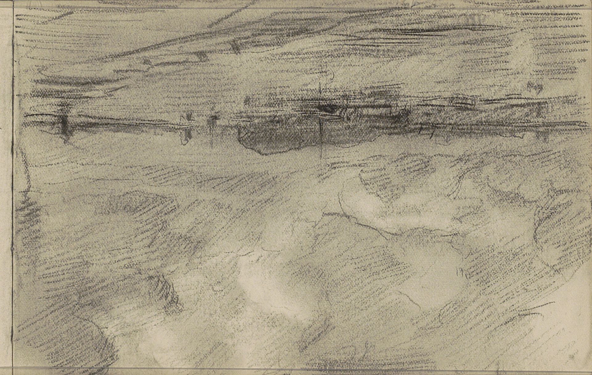 Rivierlandschap met zeilschepen by Johan Antonie de Jonge