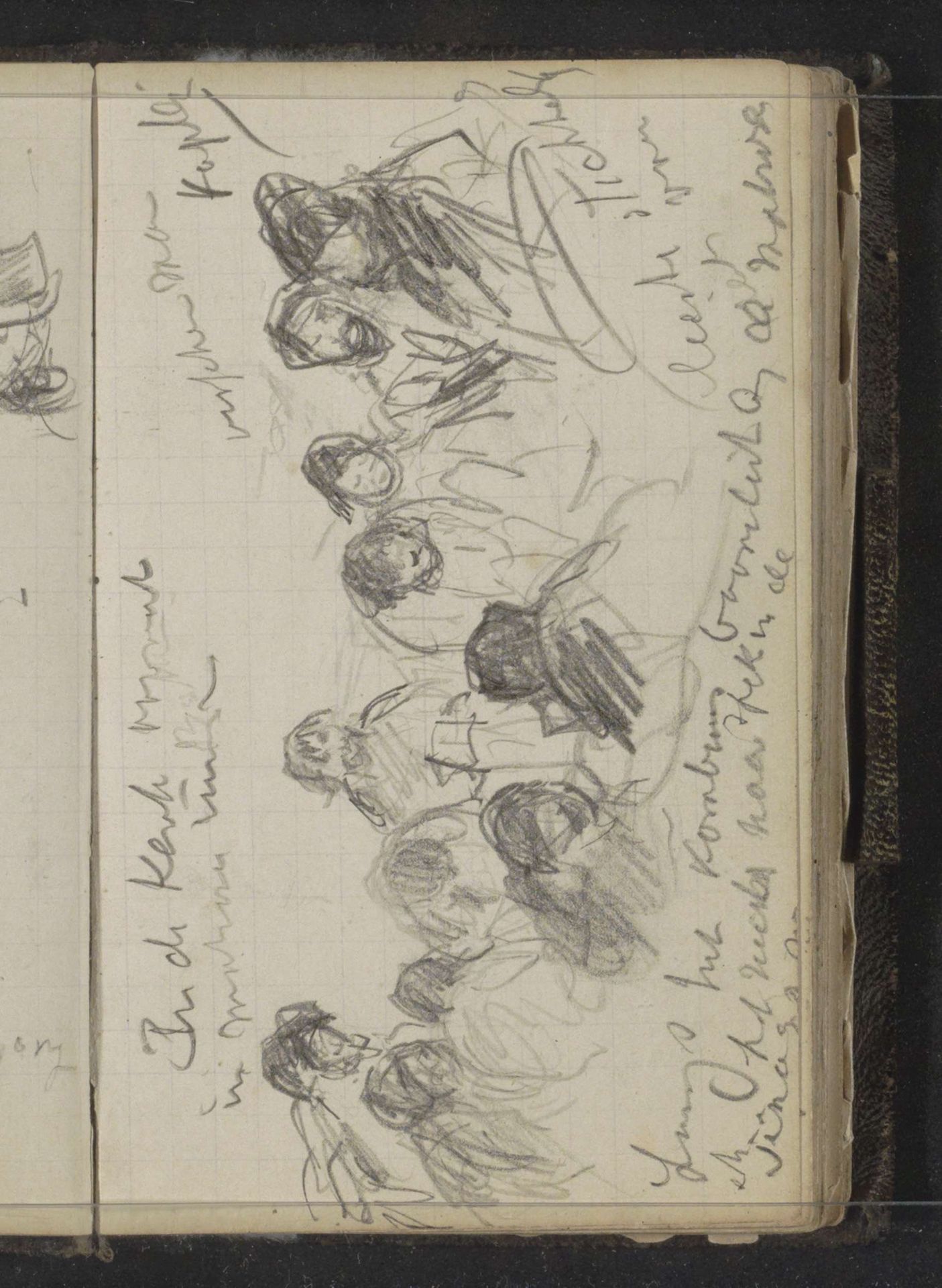 Groep mensen in een kring, mogelijk matrozen by Louis Apol