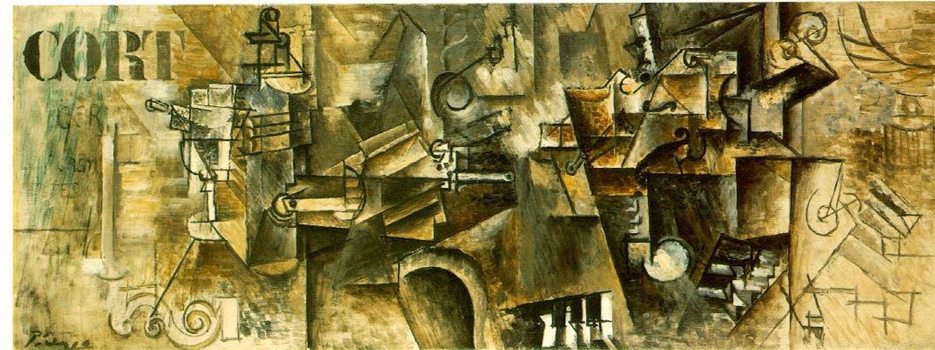 Still life on the piano ('CORT') by Pablo Picasso