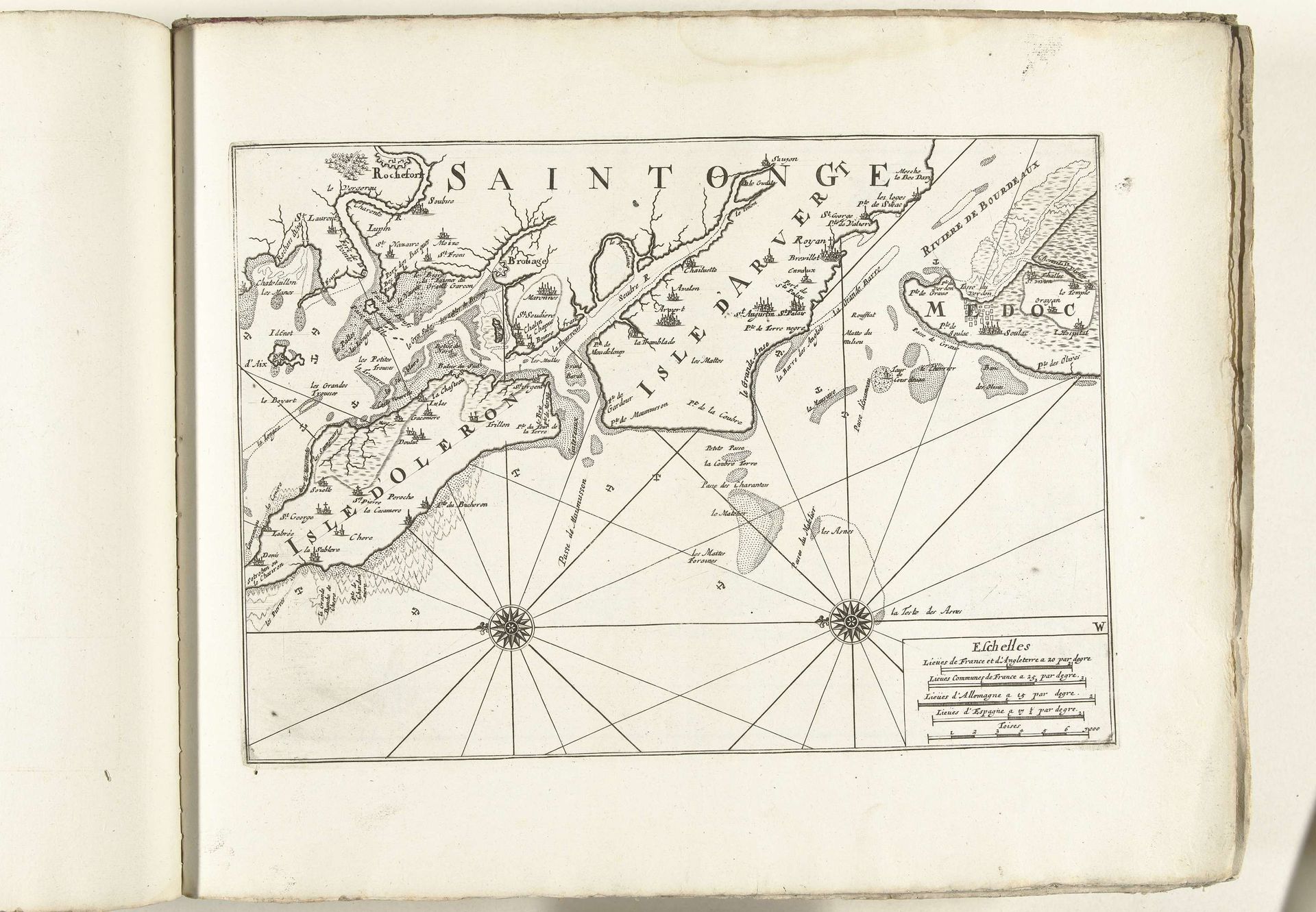 Kaart van de Franse westkust bij Rochefort, ca. 1702 by Anonymous