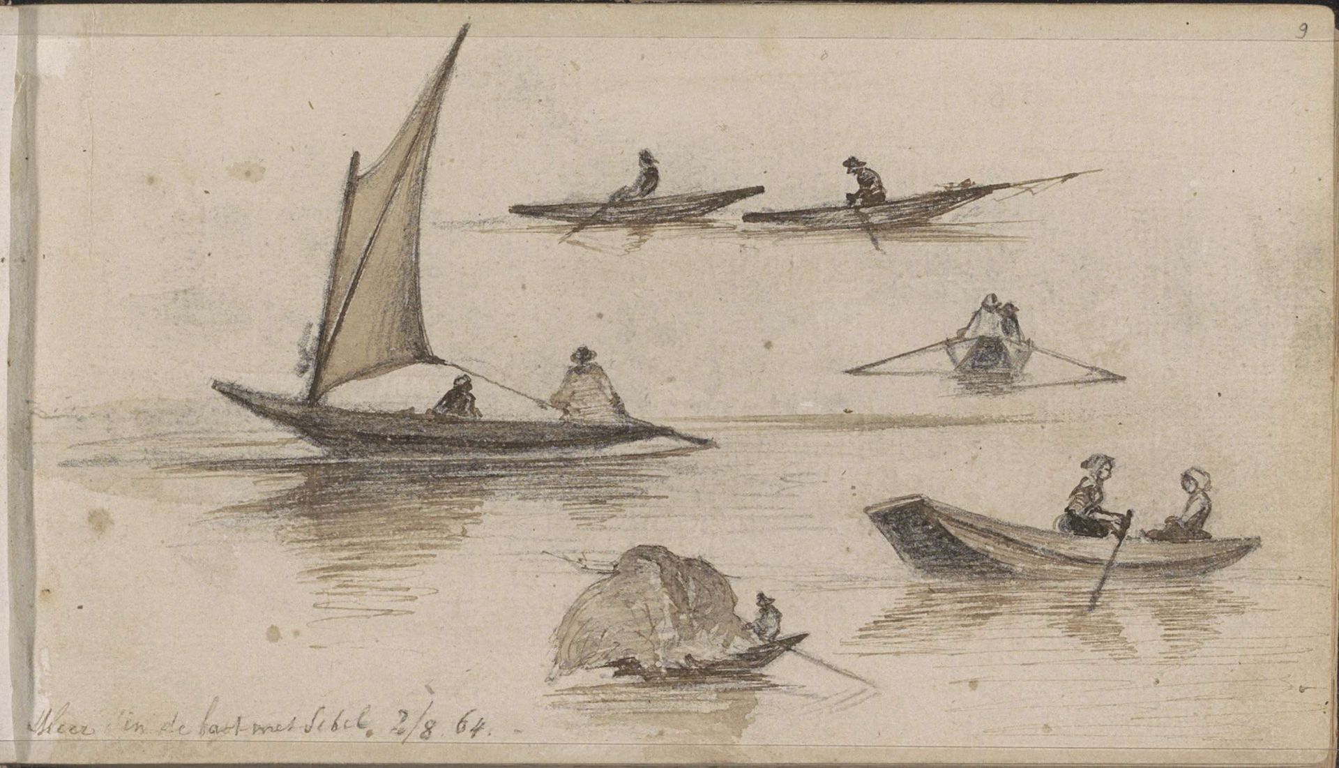 Figuren in roei- en zeilschepen by Johannes Tavenraat