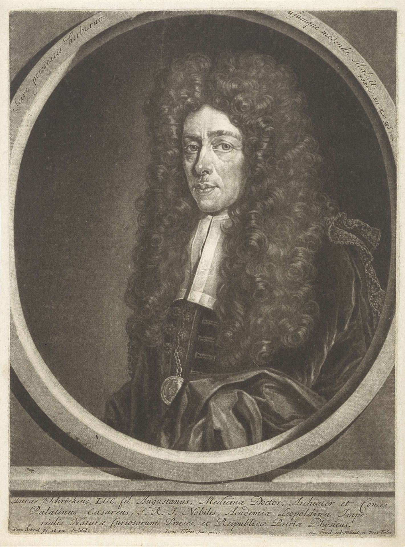 Portret van Lucas Schröck by Pieter Schenk