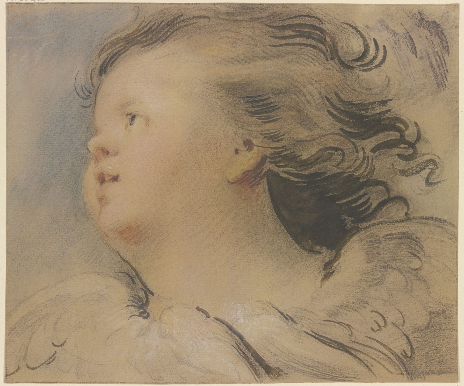 Angel head ot the left by Jacob de Wit