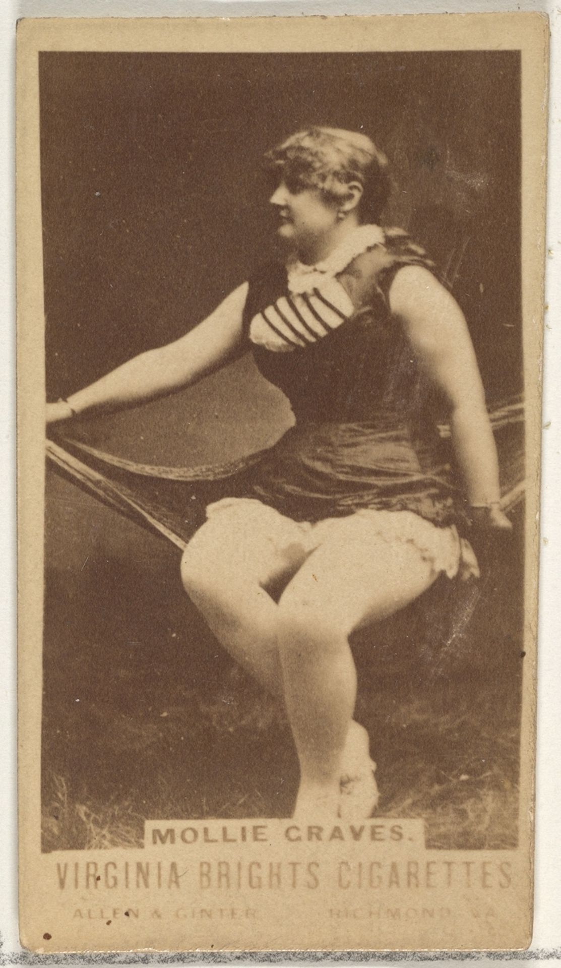 Mollie Graves, from the Actors and Actresses series (N45, Type 1) for Virginia Brights Cigarettes by Allen & Ginter